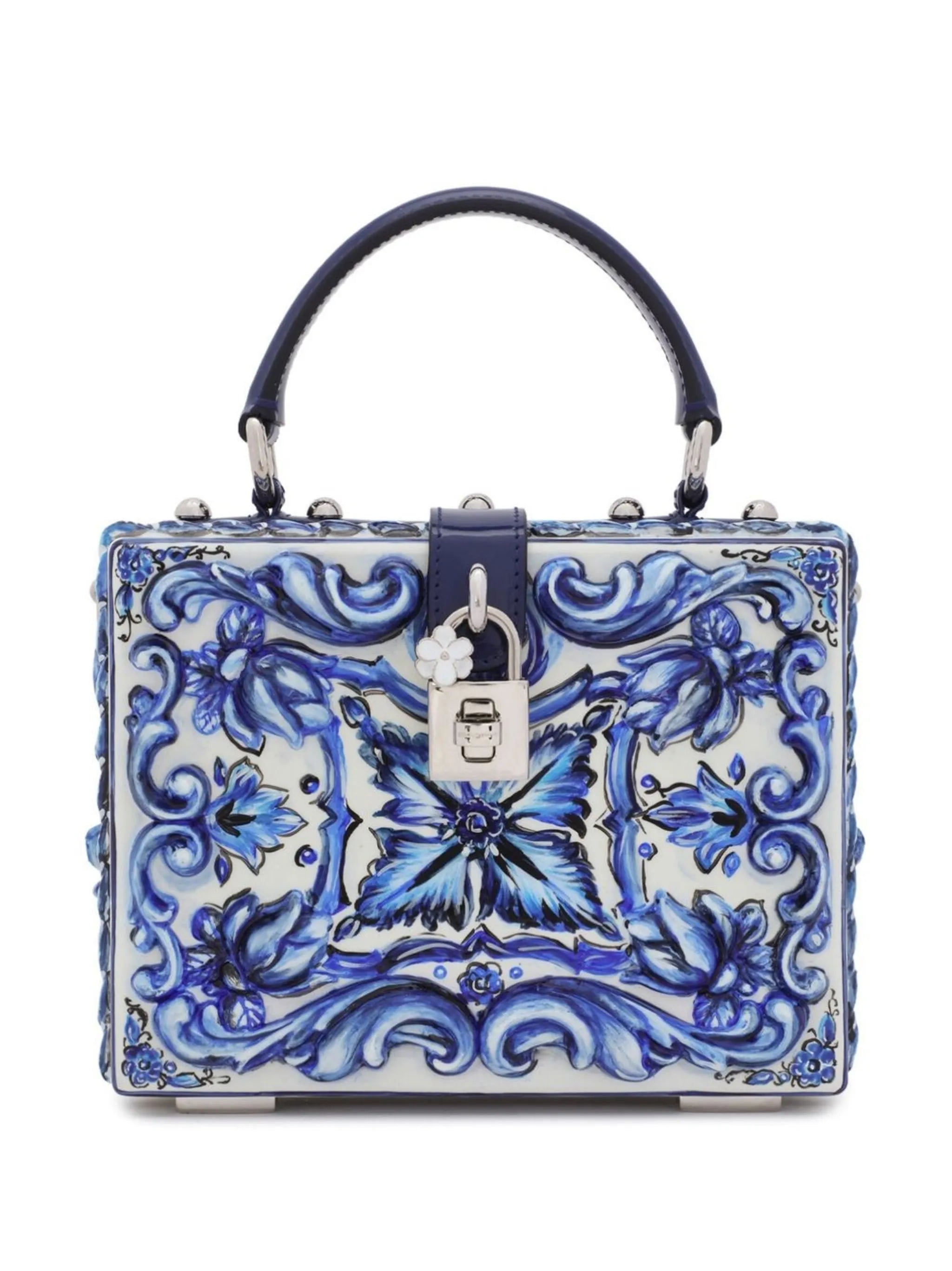 Dolce Box Majolica-print top-handle bag