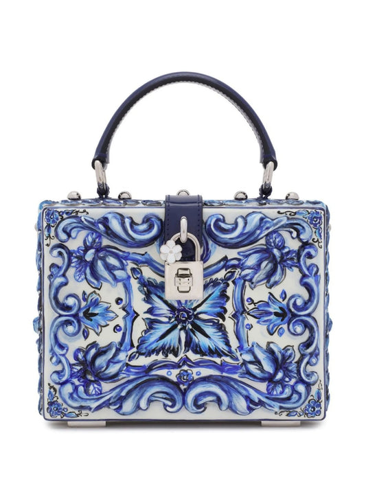 Dolce Box Majolica-print top-handle bag