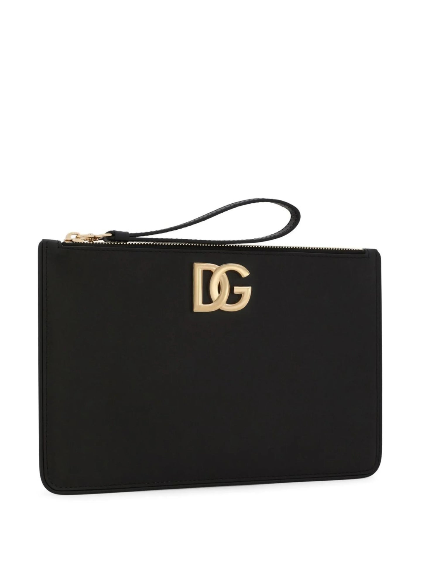 DG-logo leather clutch bag
