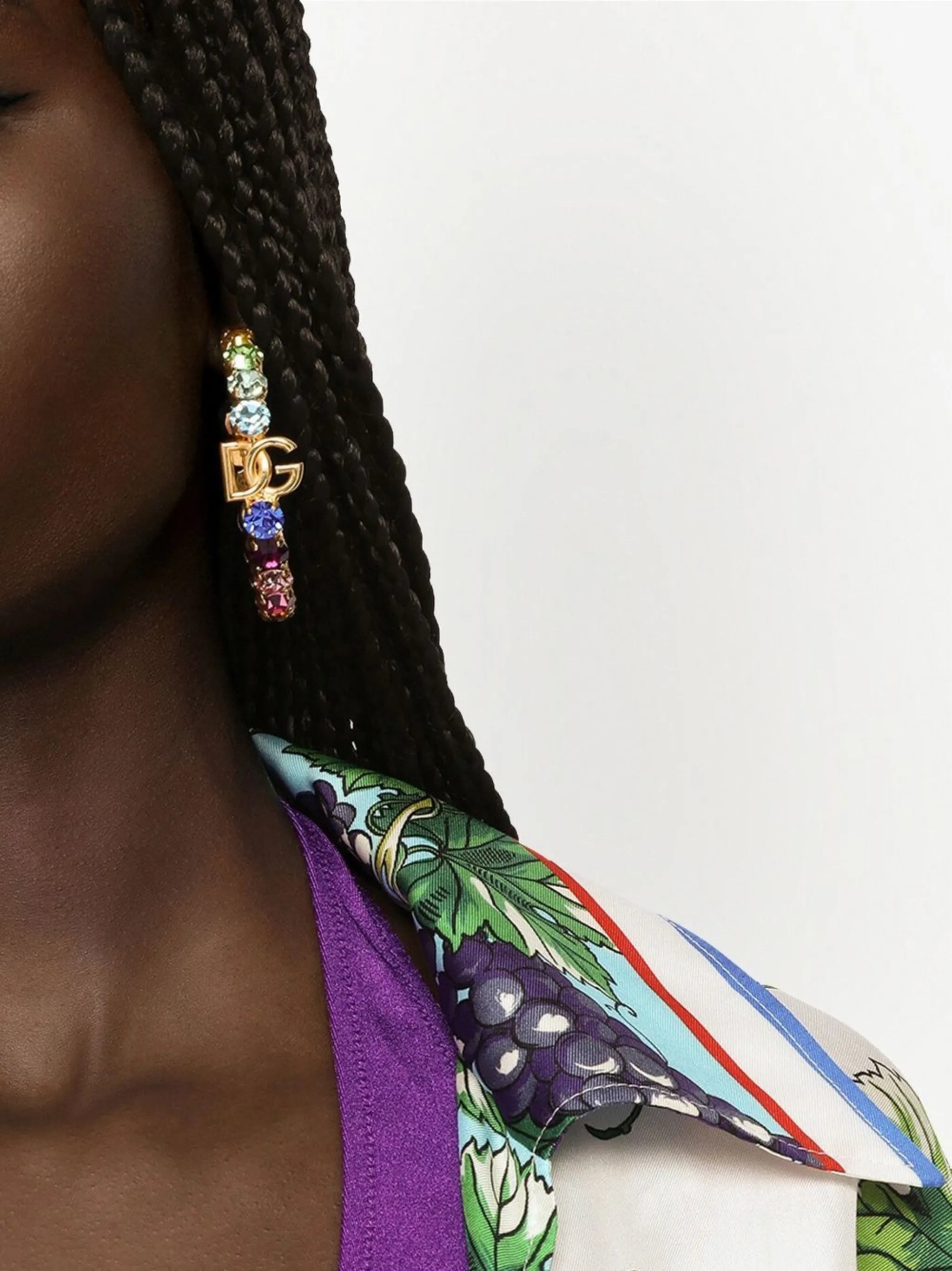 DG-logo embellished hoop earrings