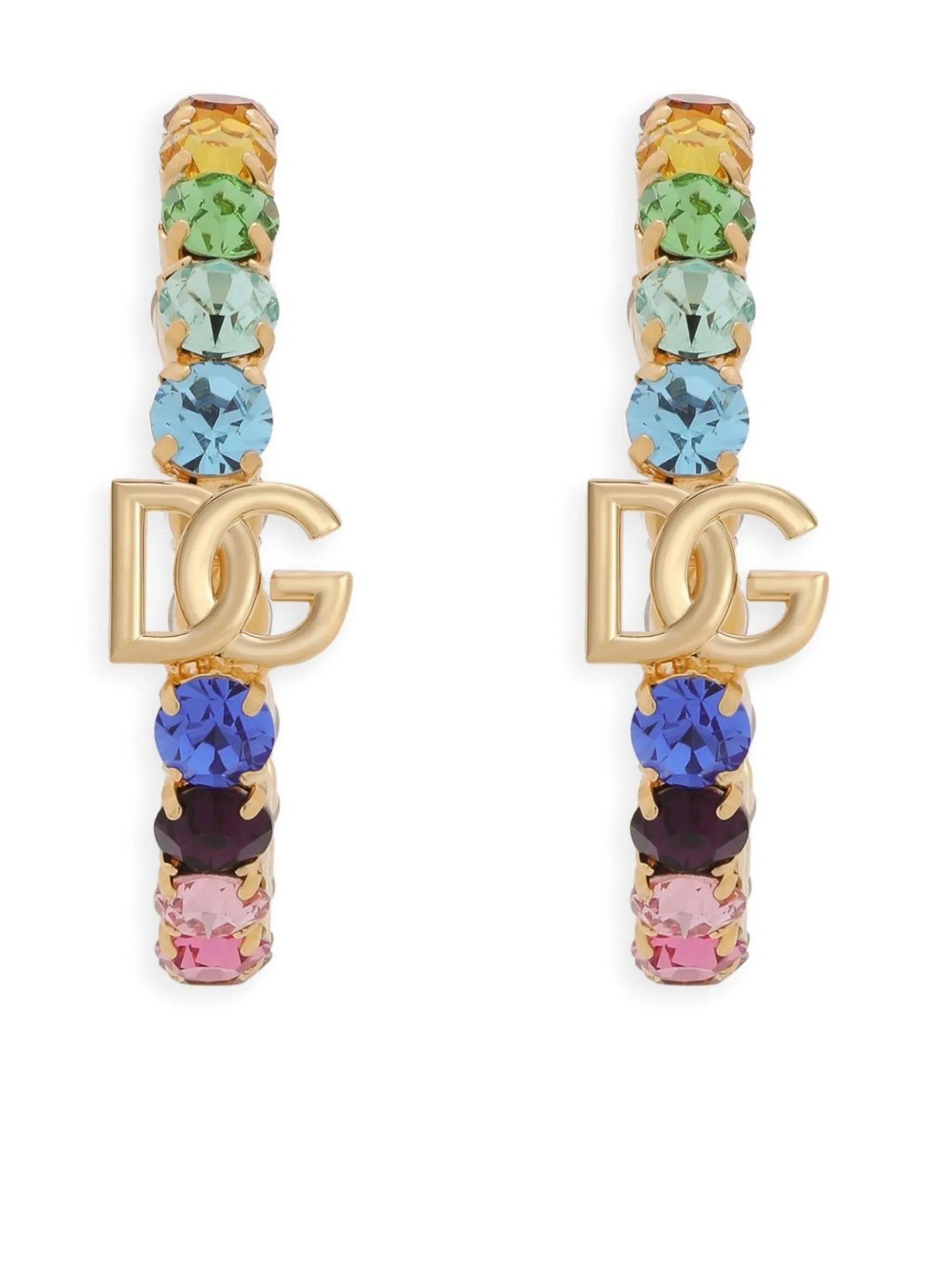 DG-logo embellished hoop earrings