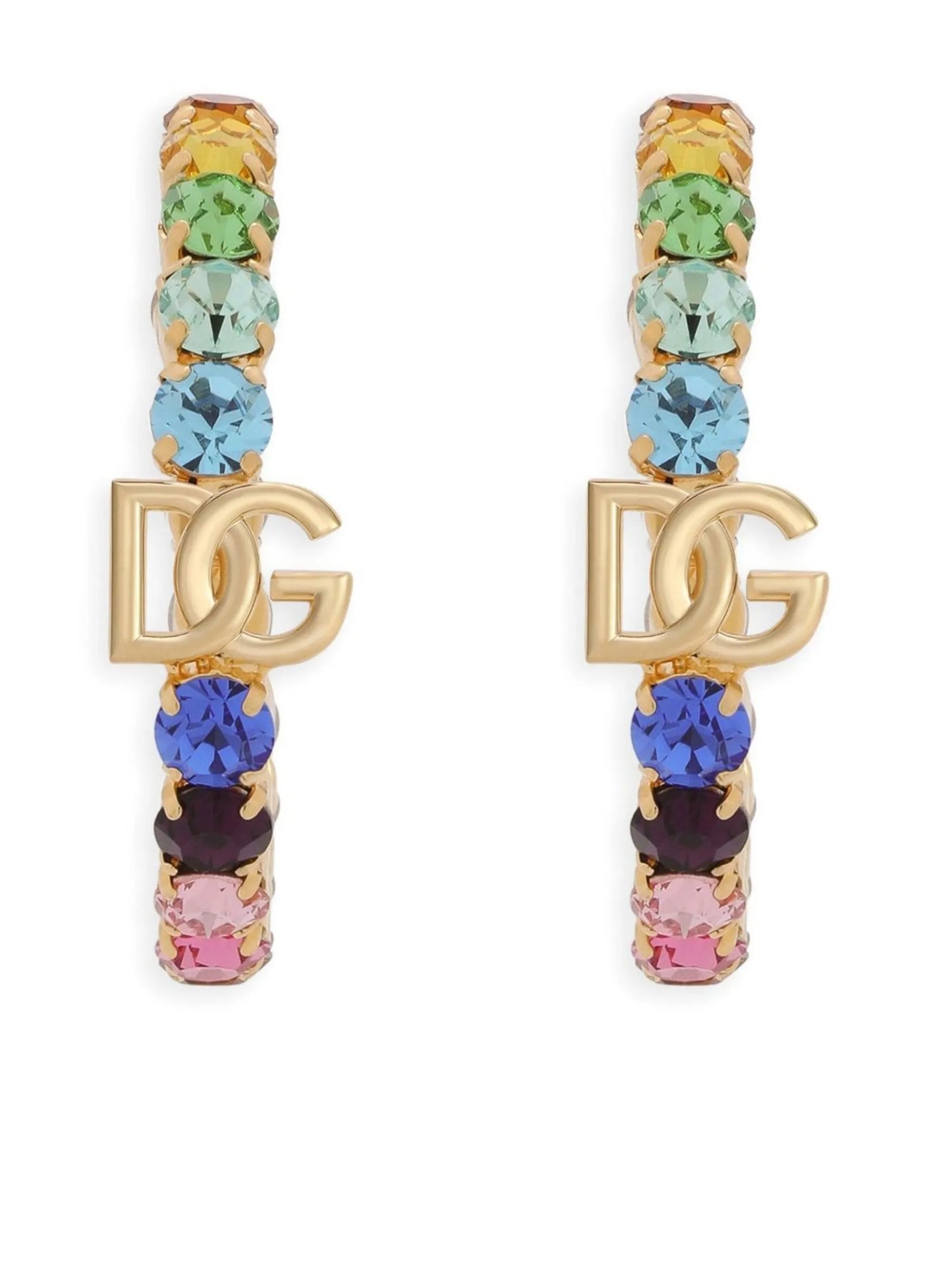 DG-logo embellished hoop earrings