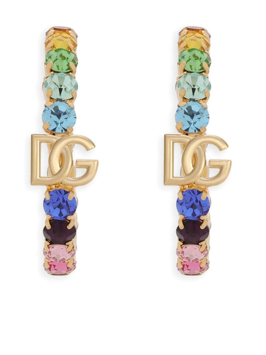 DG-logo embellished hoop earrings