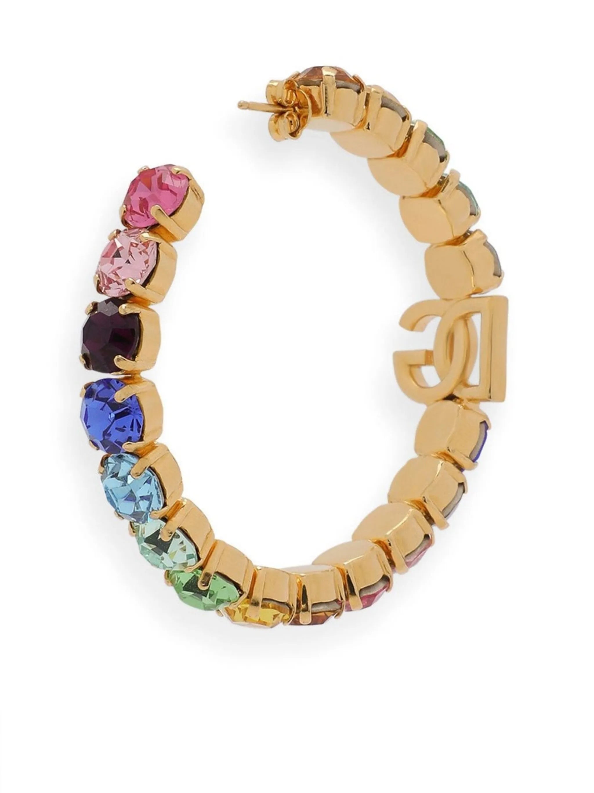DG-logo embellished hoop earrings