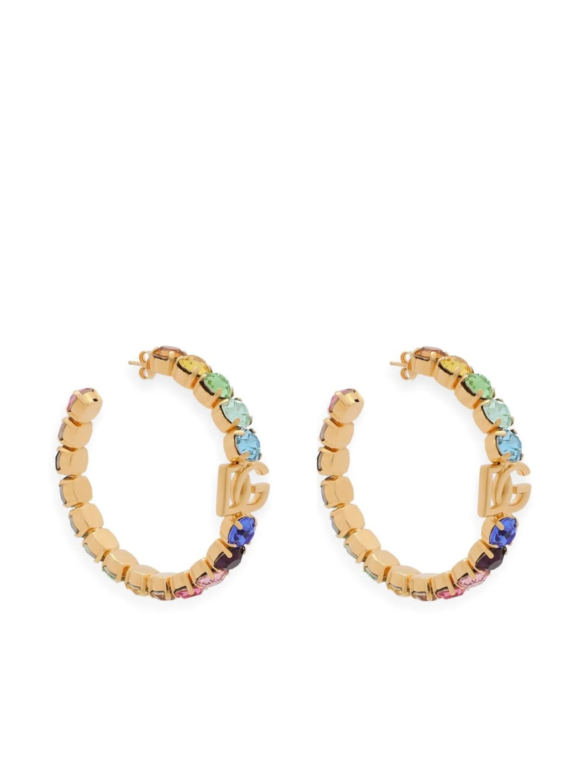 DG-logo embellished hoop earrings