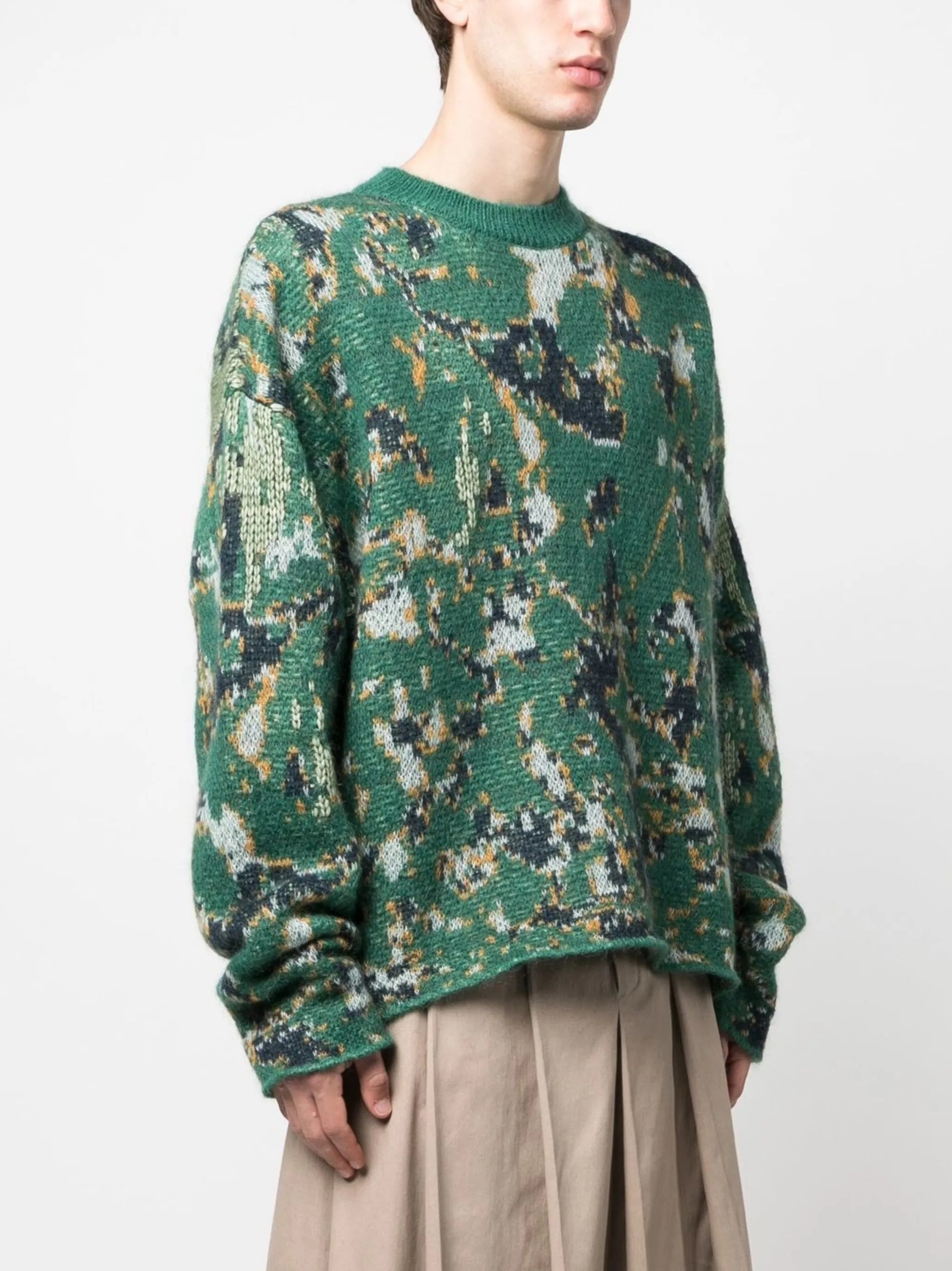 patterned knit jumper