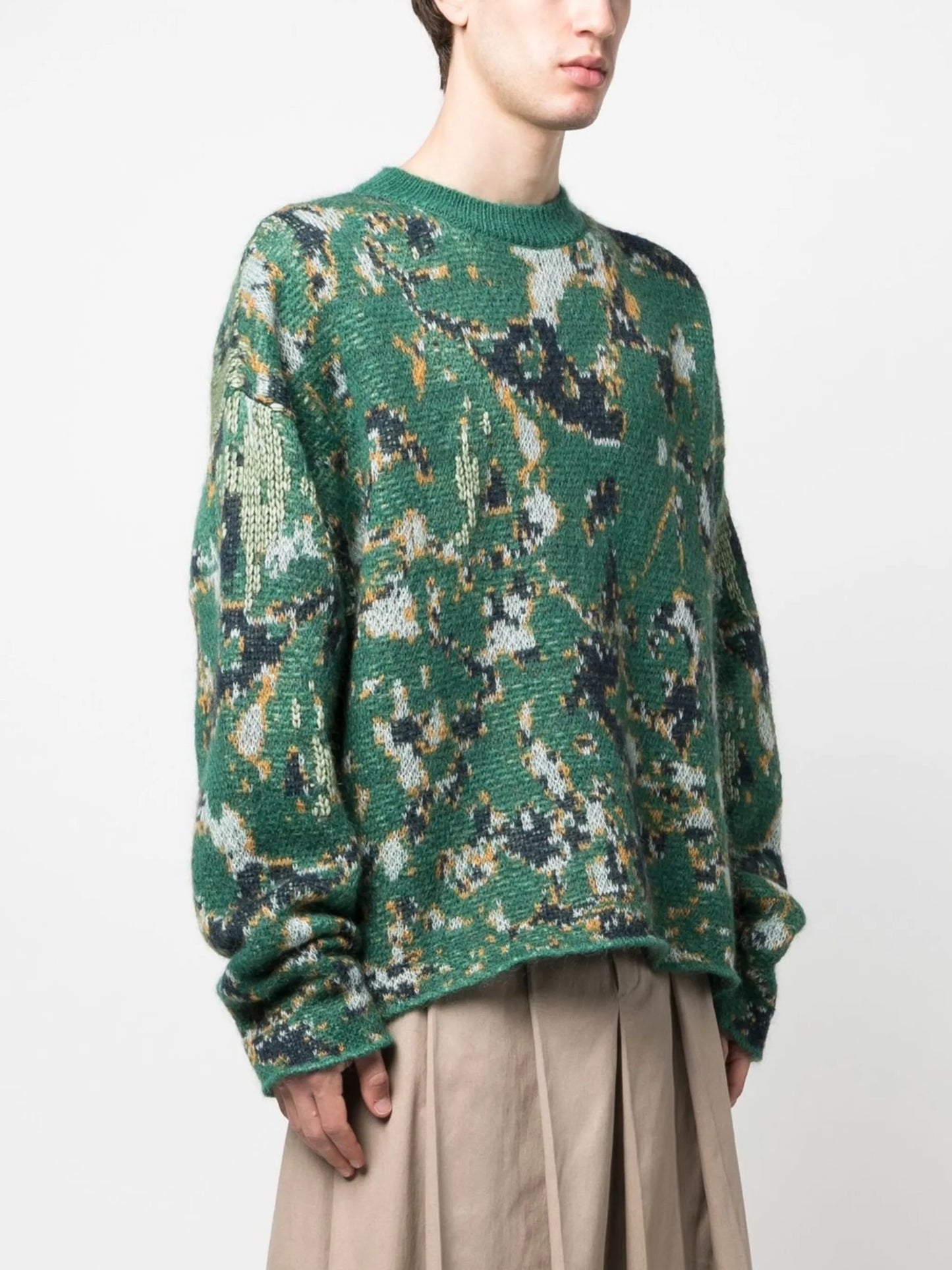 patterned knit jumper