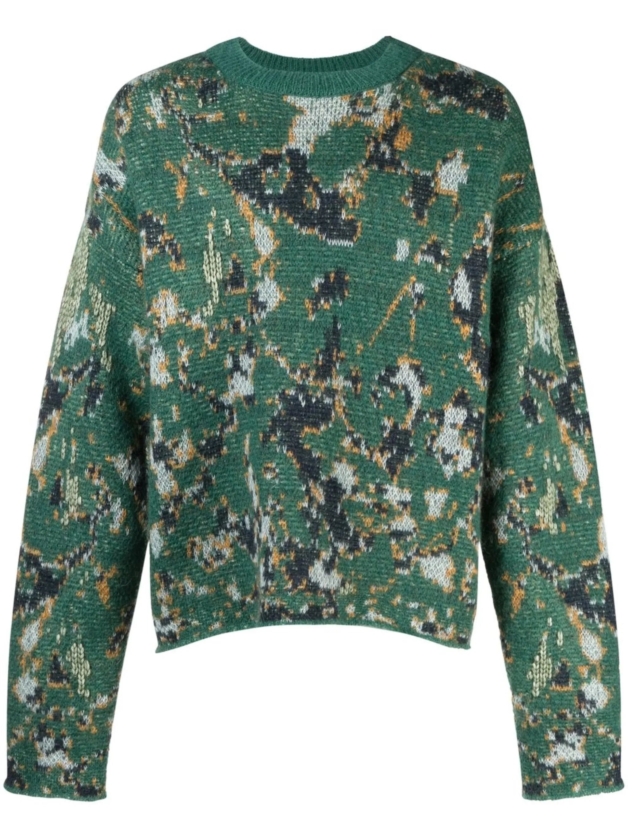 patterned knit jumper