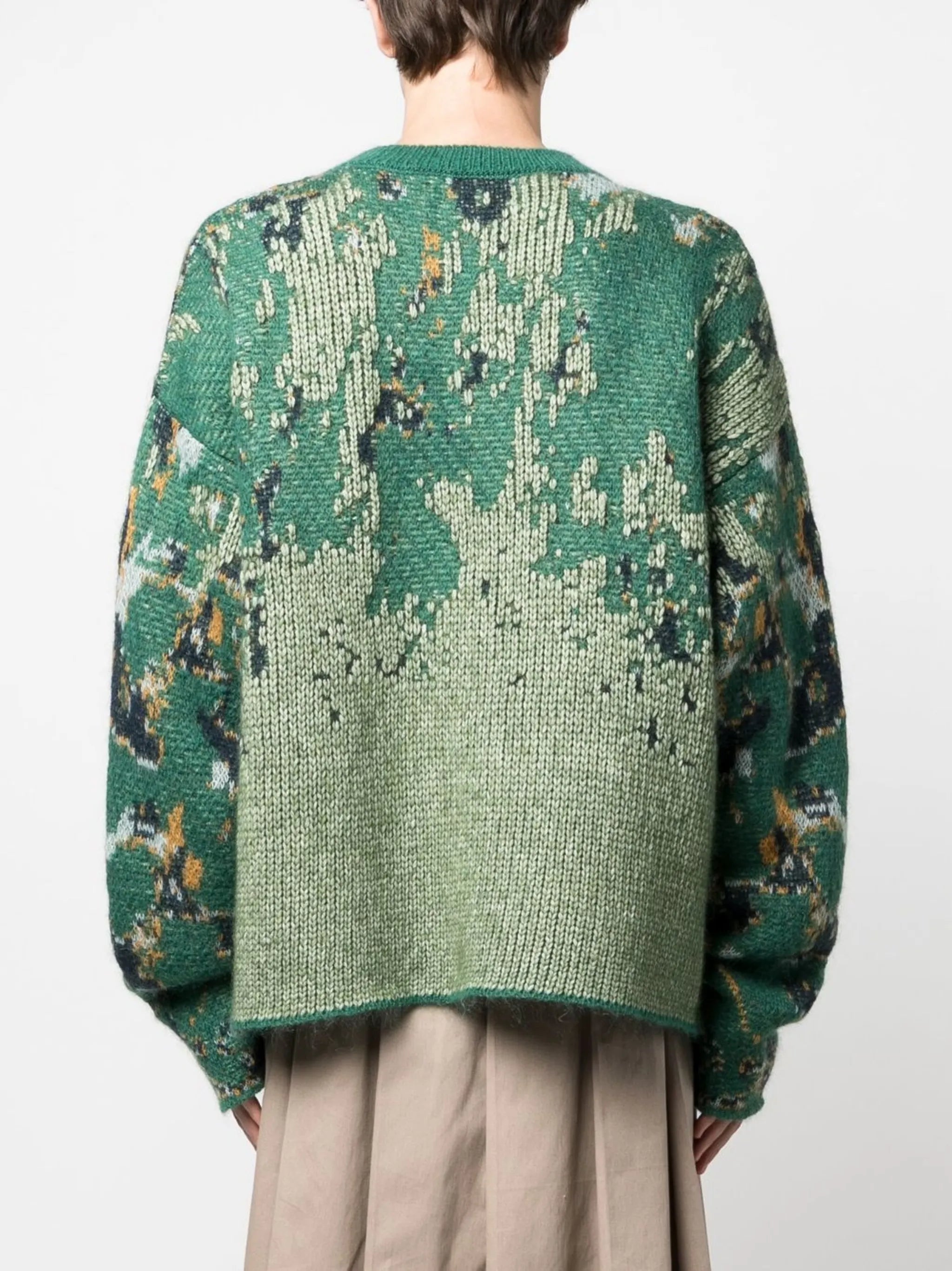 patterned knit jumper