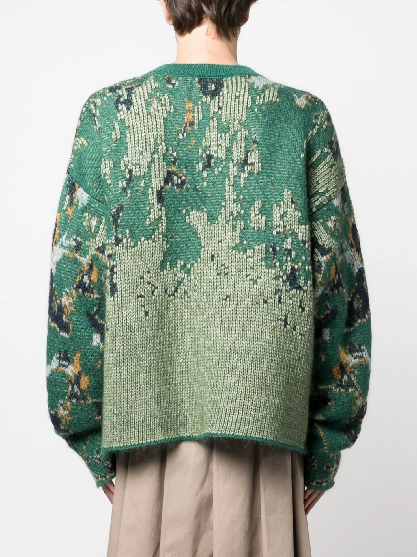 patterned knit jumper