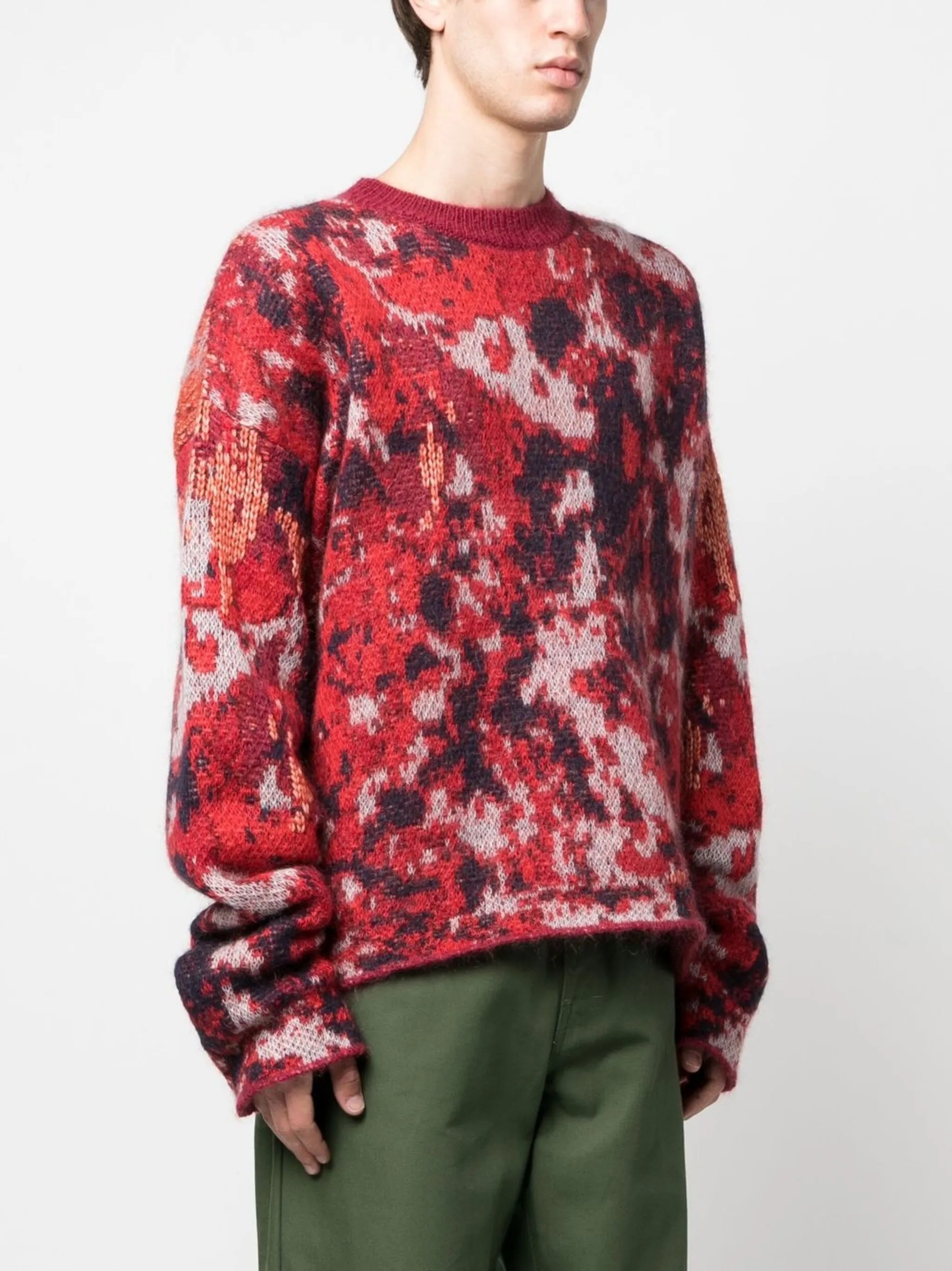 patterned knit jumper