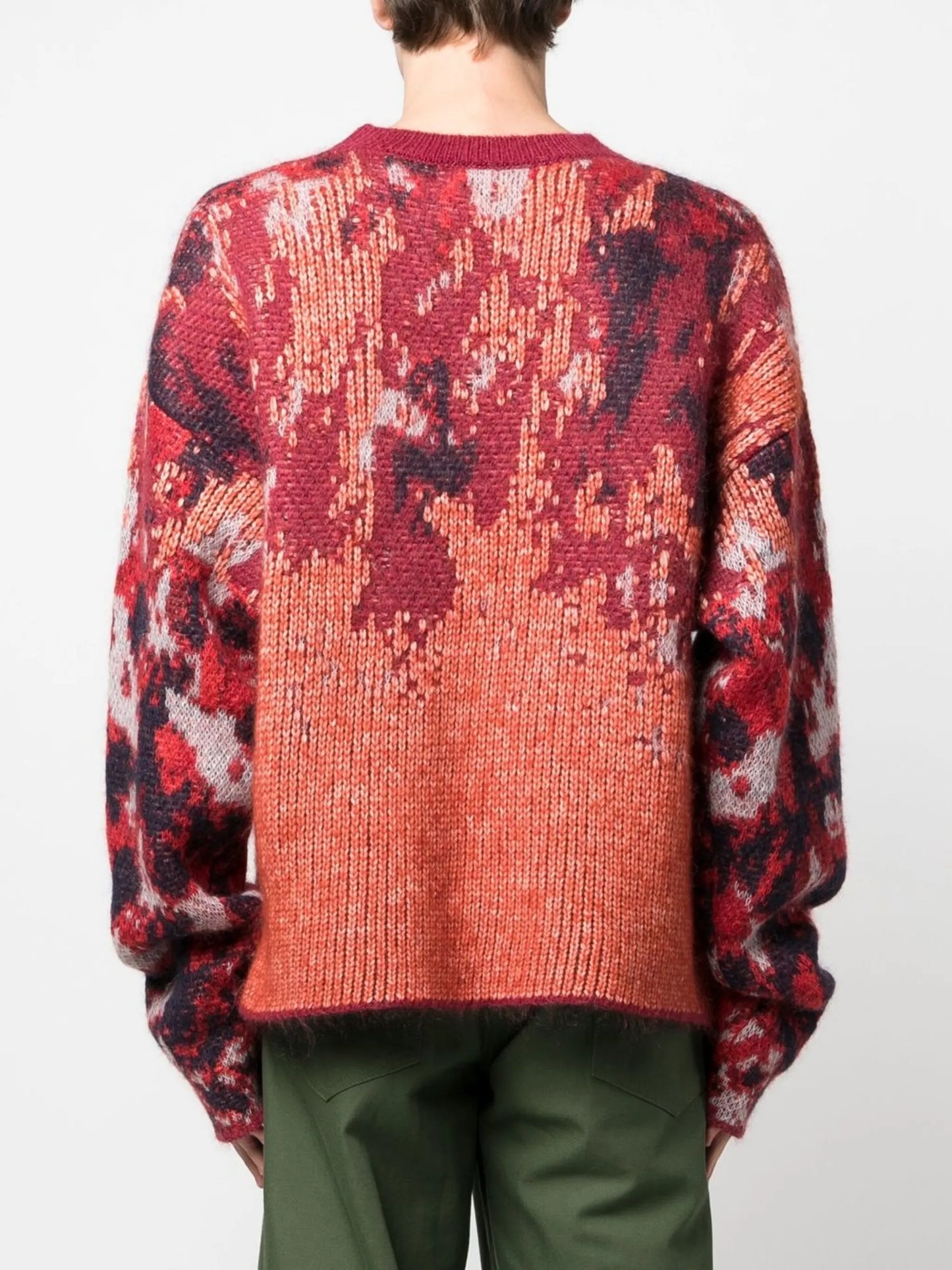 patterned knit jumper