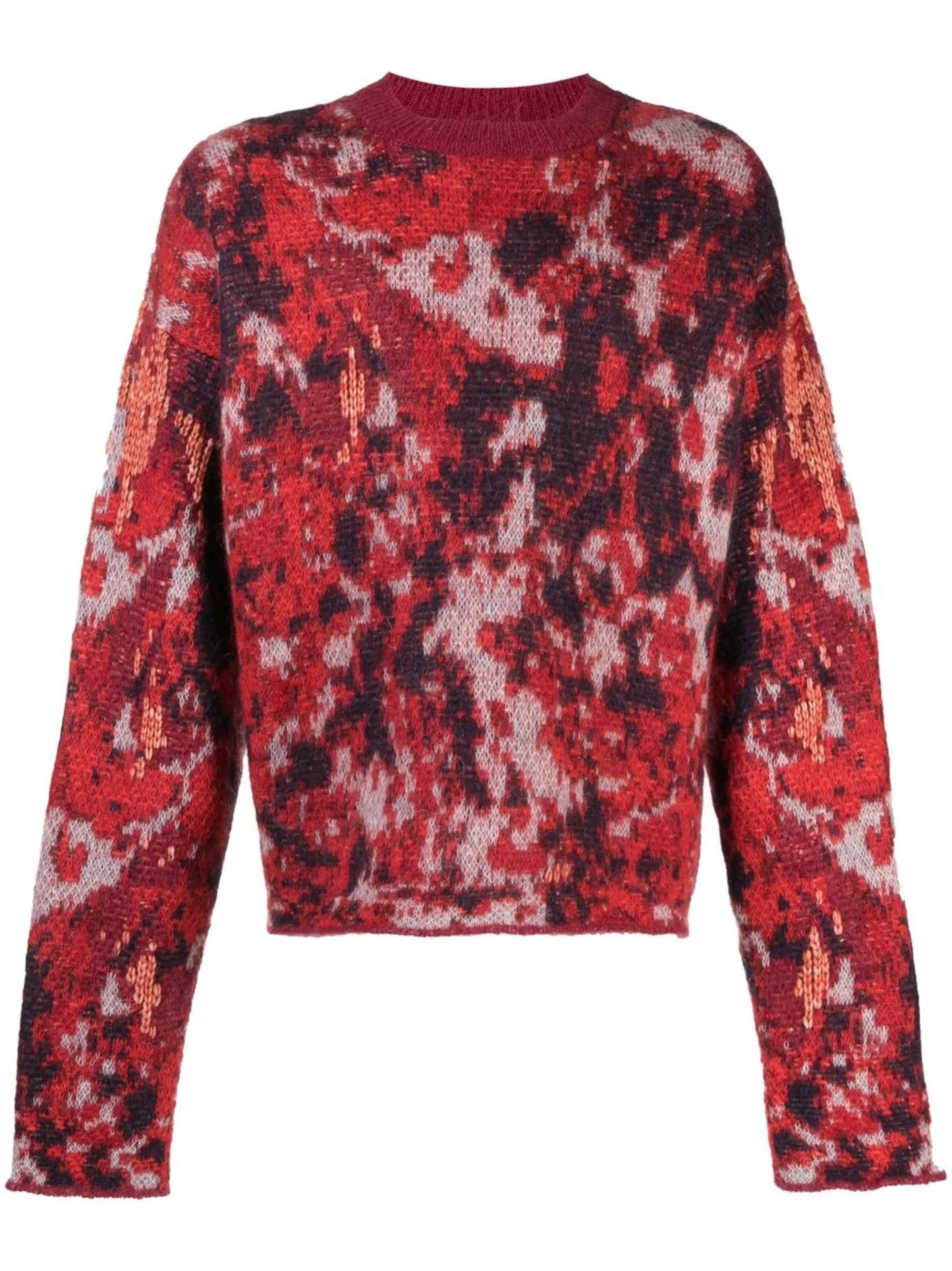 patterned knit jumper