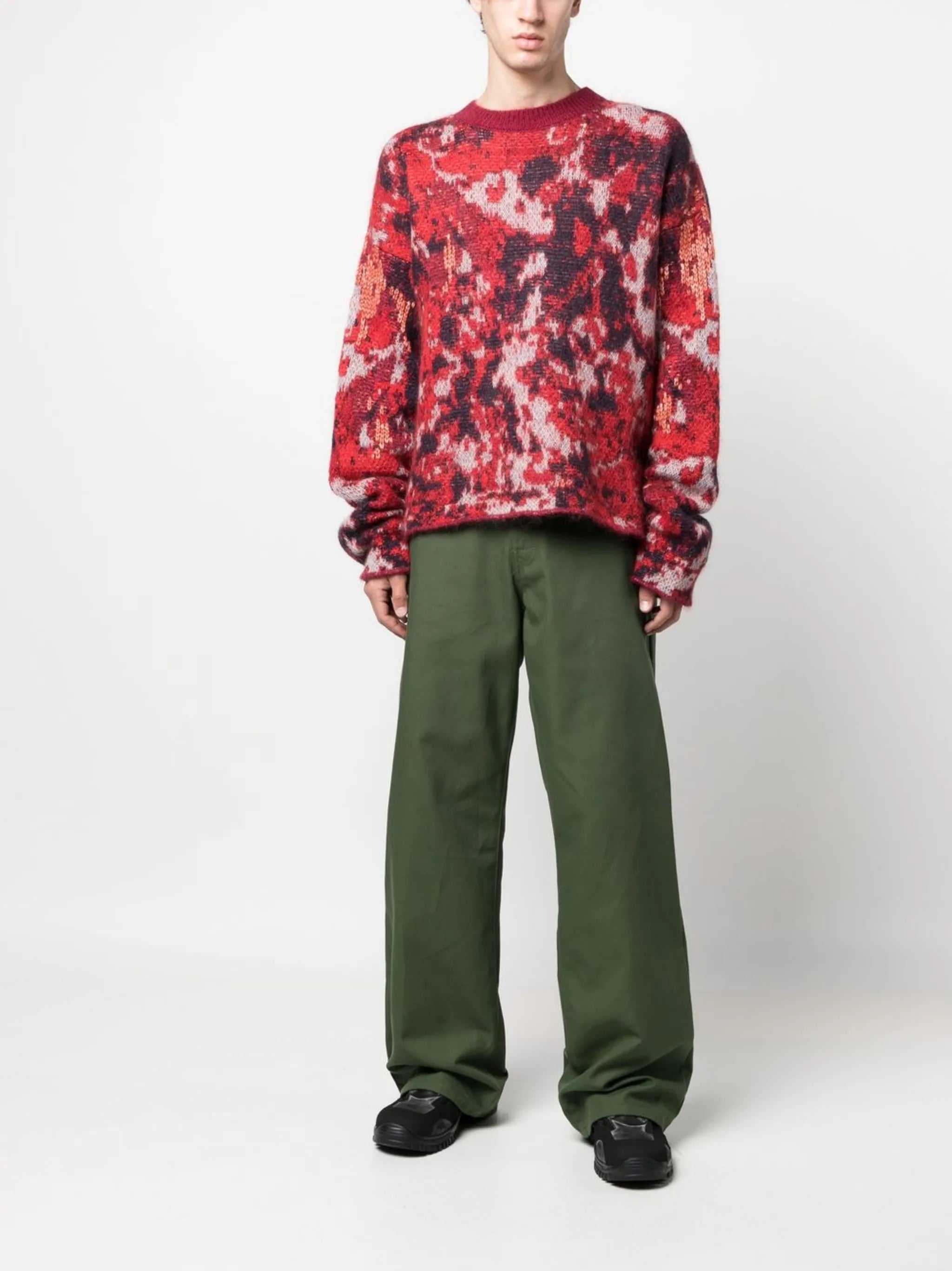 patterned knit jumper