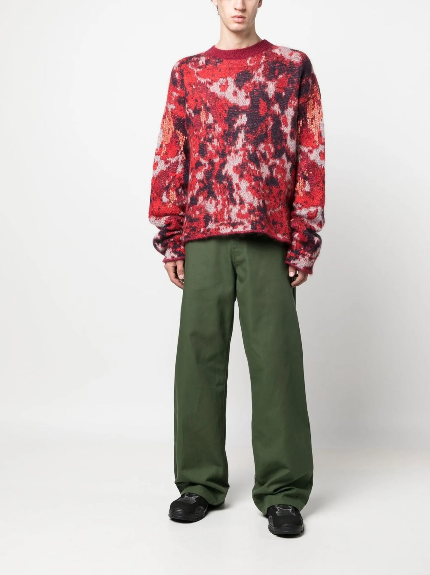 patterned knit jumper