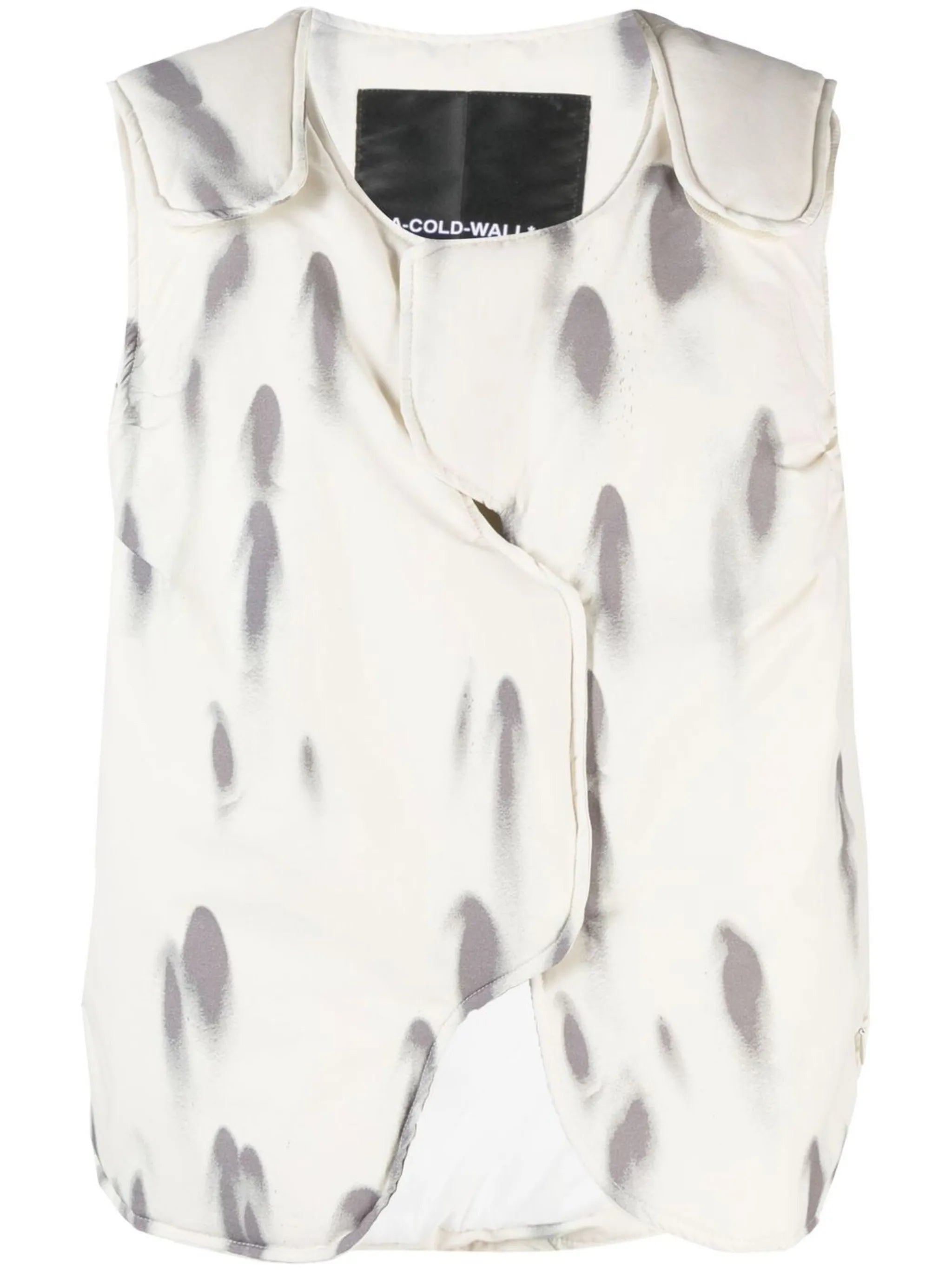 Blur asymmetric padded gilet