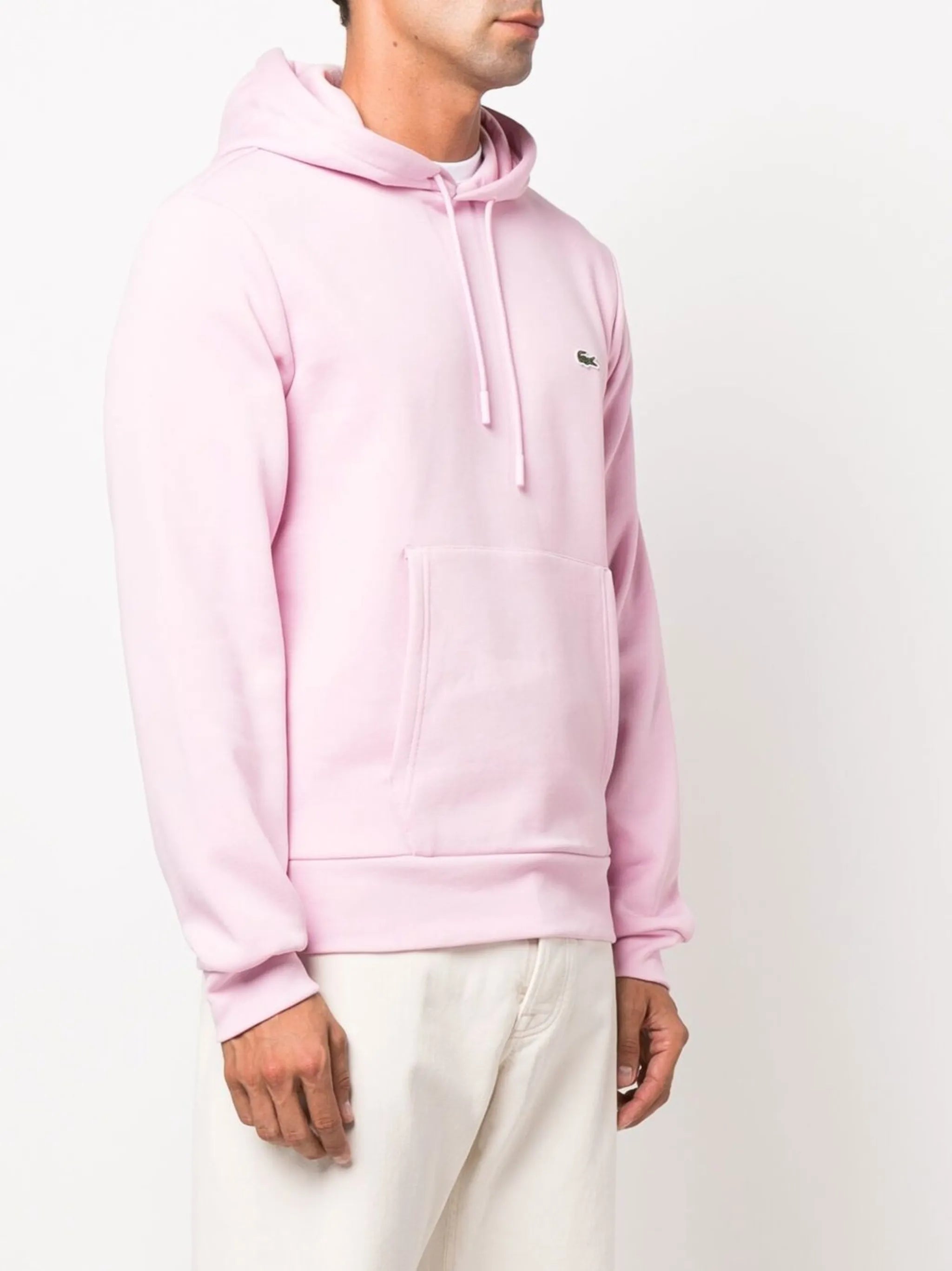 logo-patch fleece hoodie