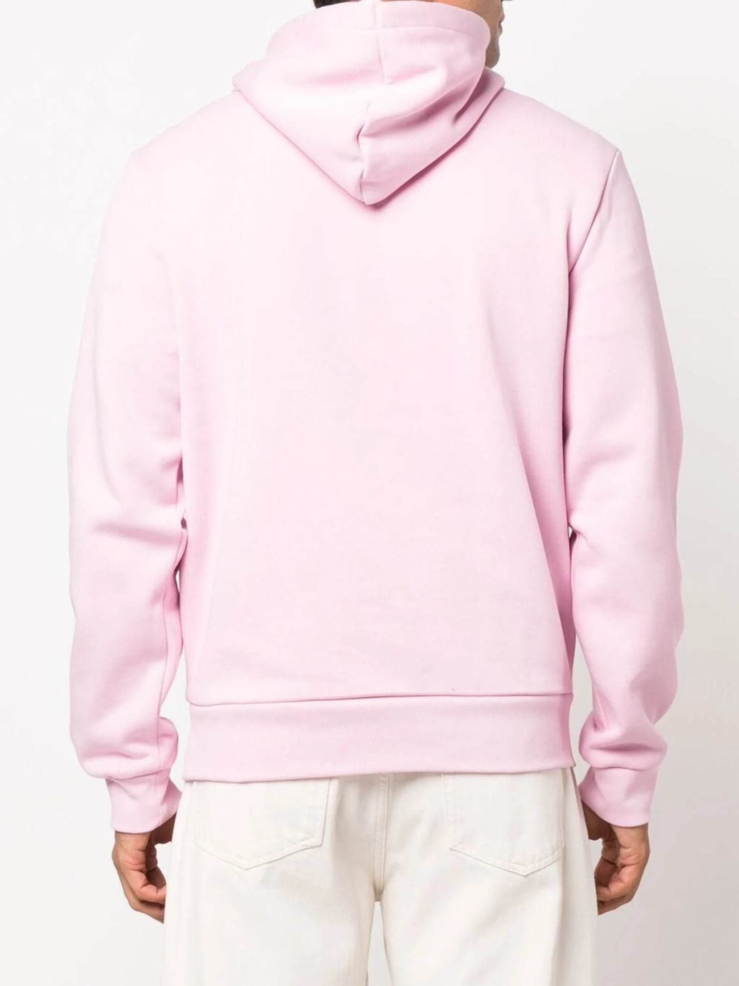 logo-patch fleece hoodie