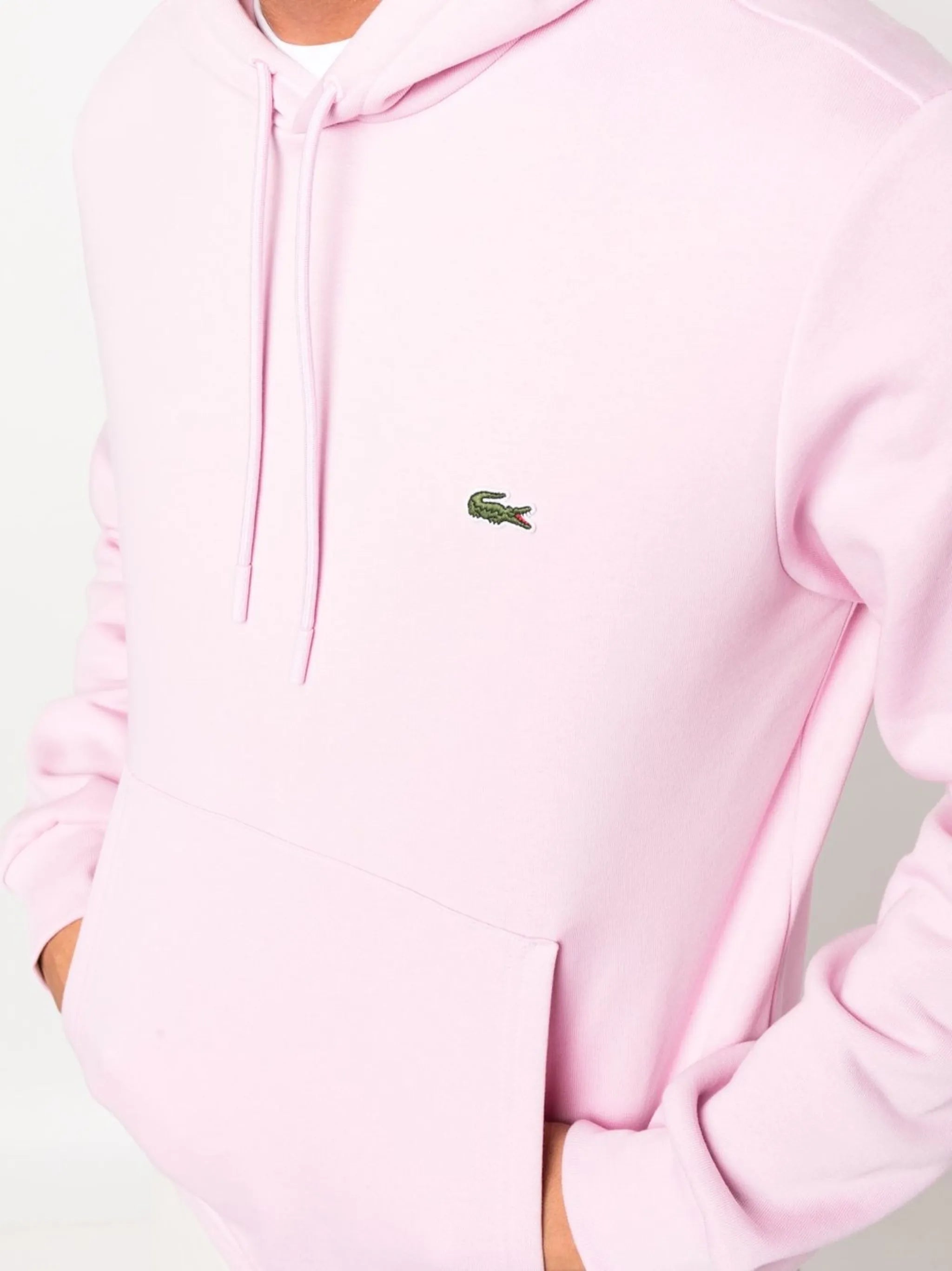 logo-patch fleece hoodie