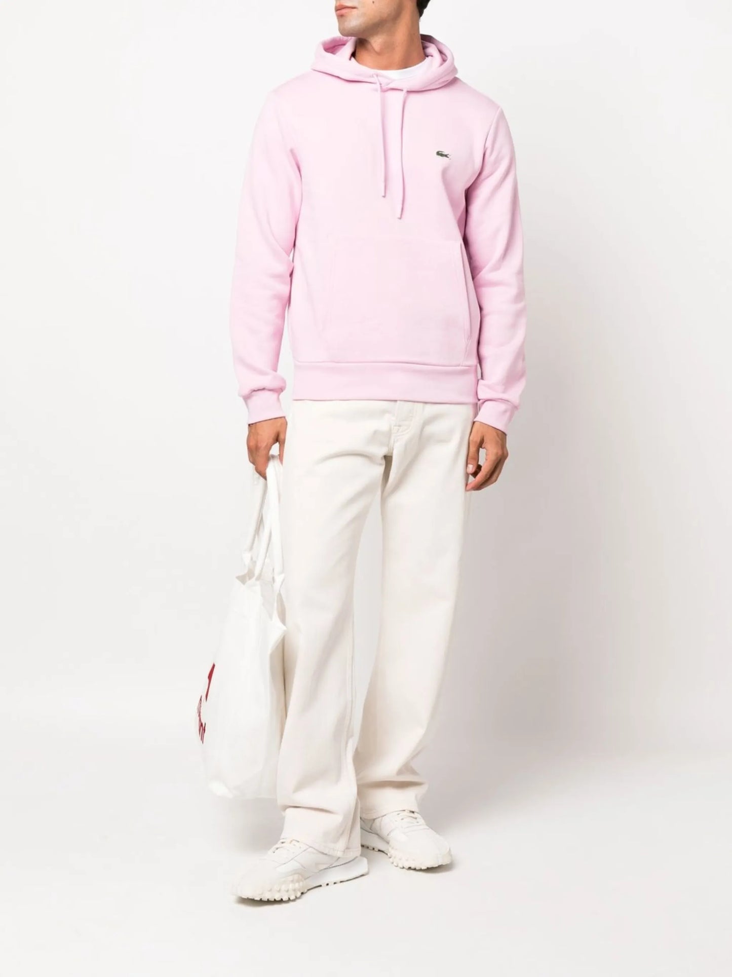 logo-patch fleece hoodie