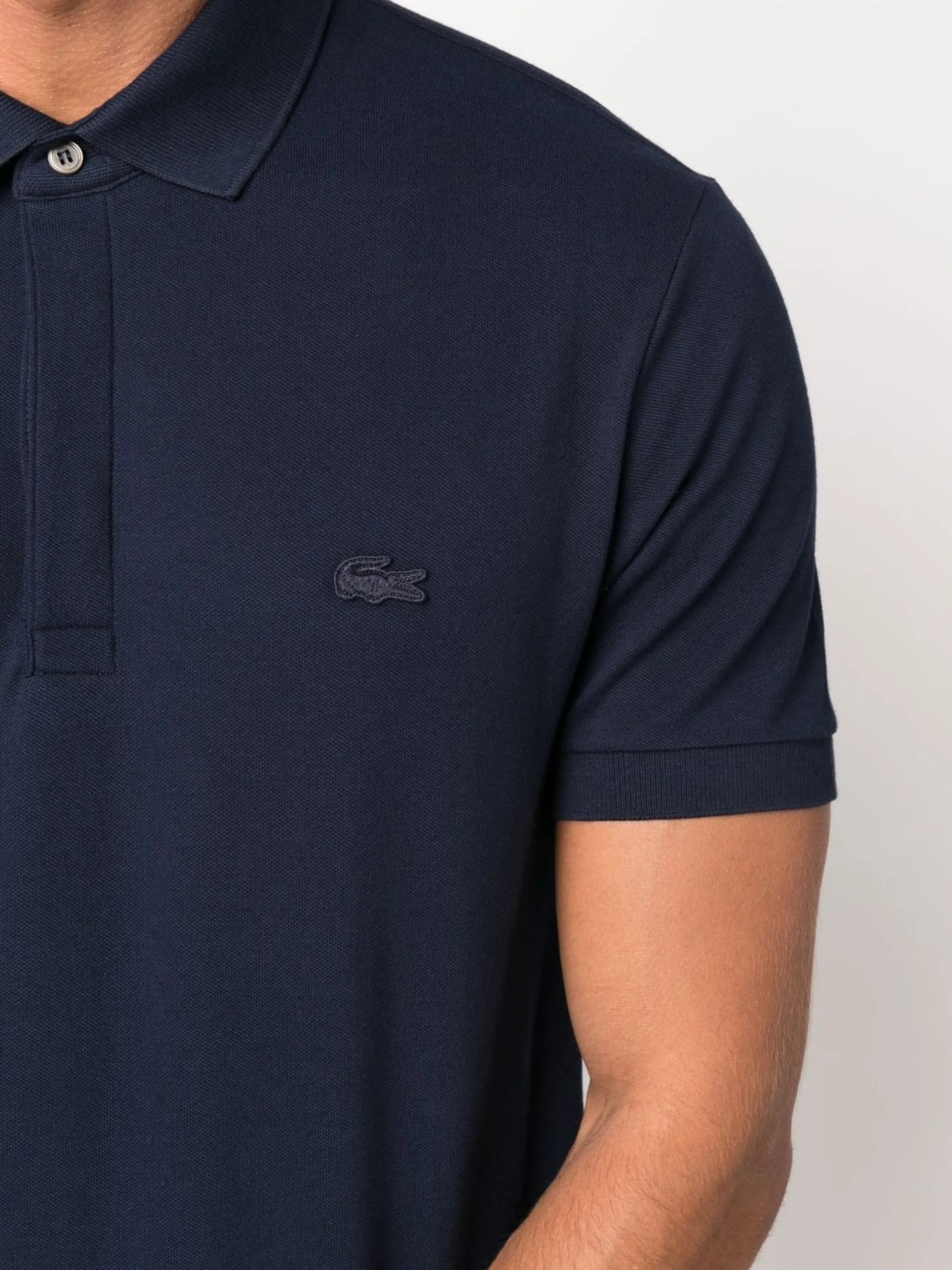 logo-patch polo shirt