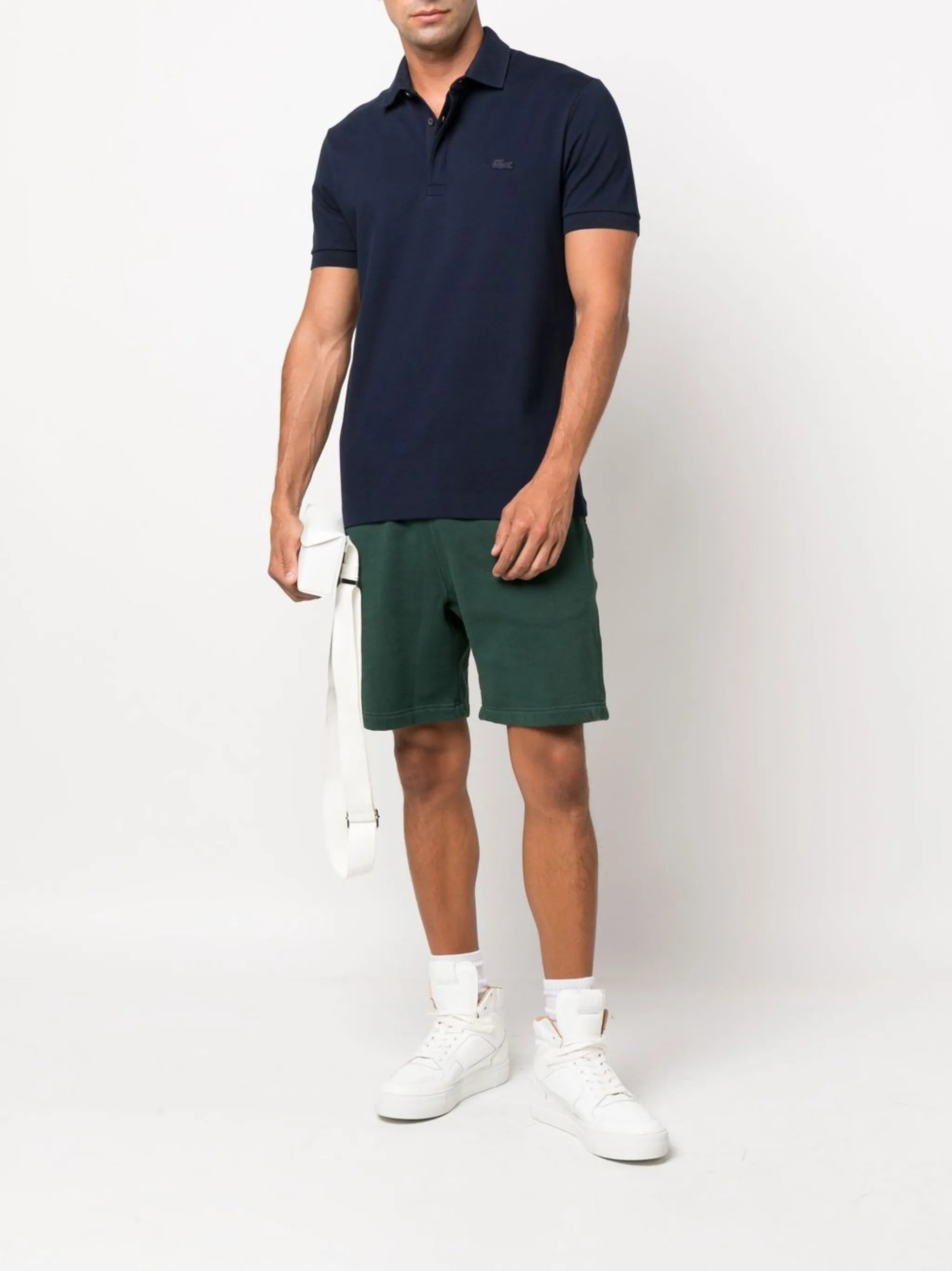 logo-patch polo shirt