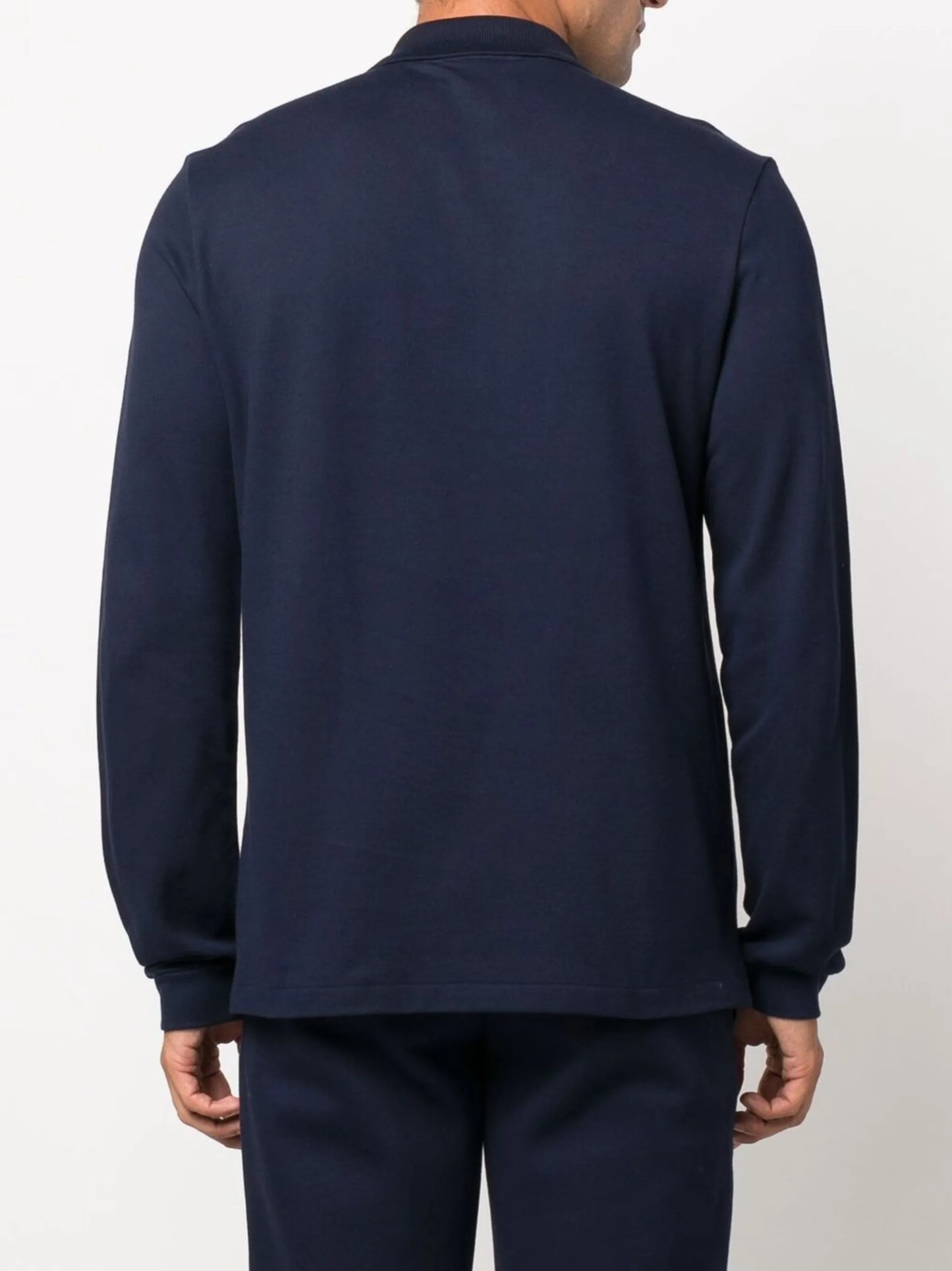logo-patch long-sleeve polo shirt