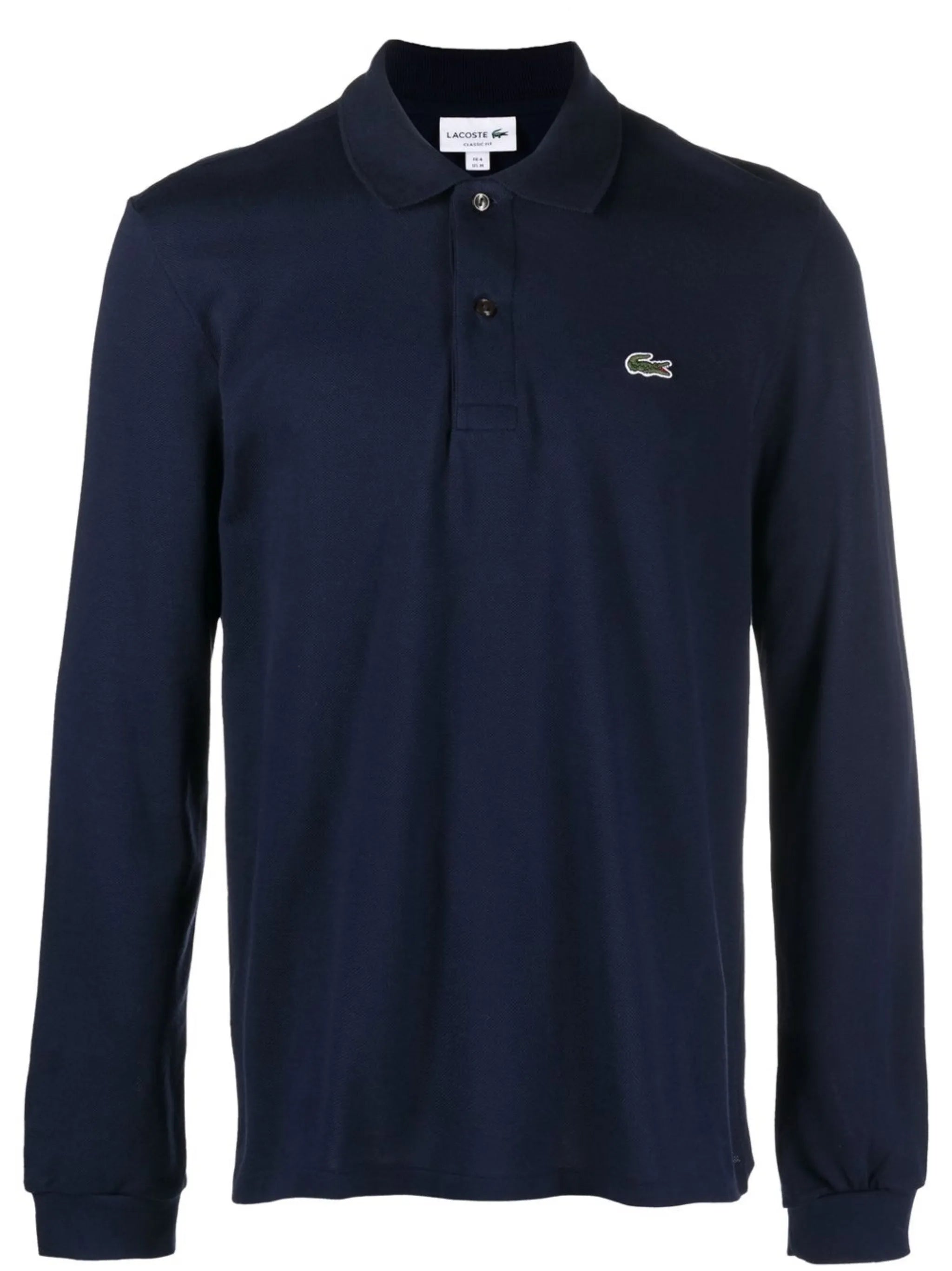 logo-patch long-sleeve polo shirt