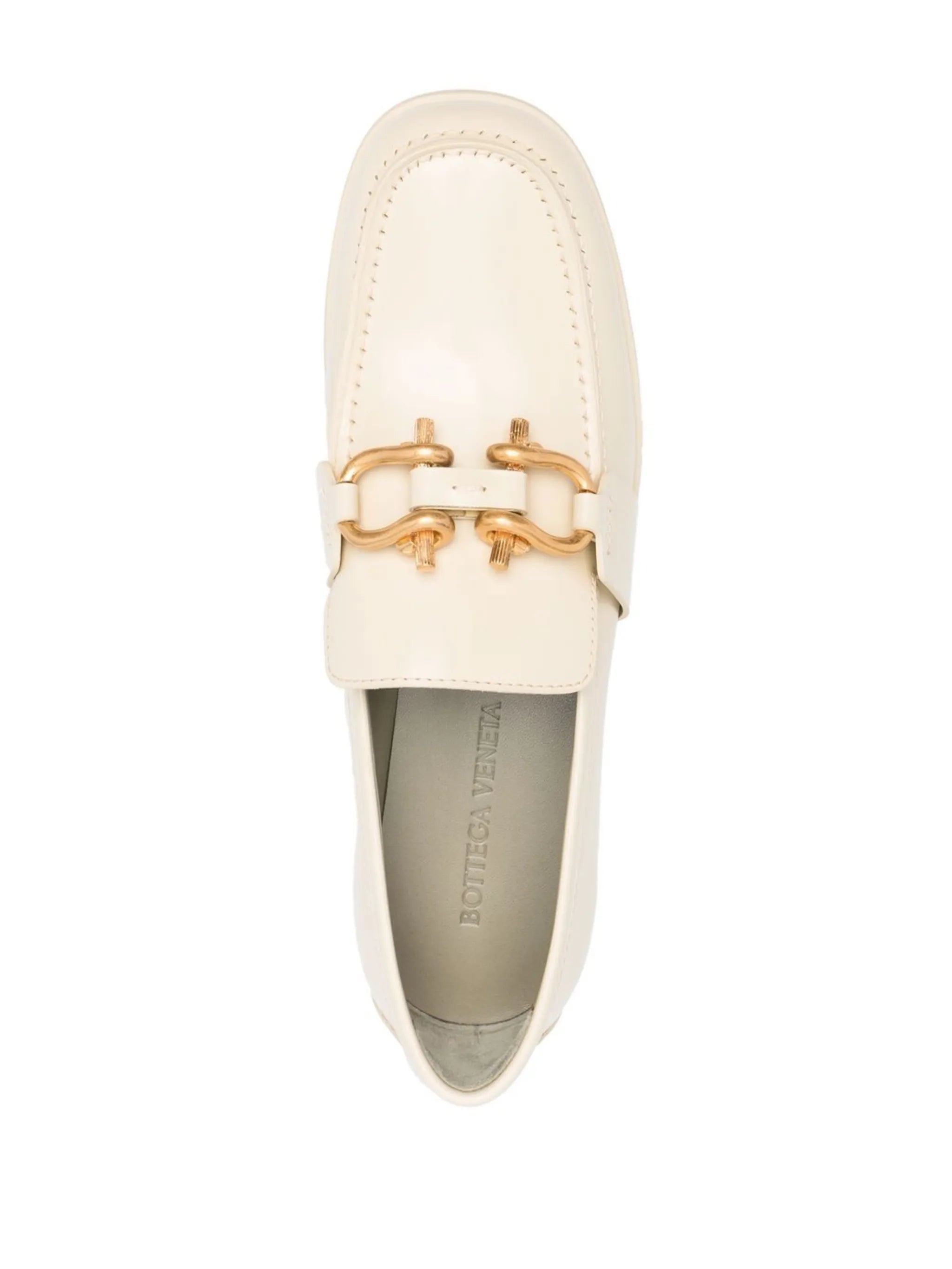 almond-toe leather loafers