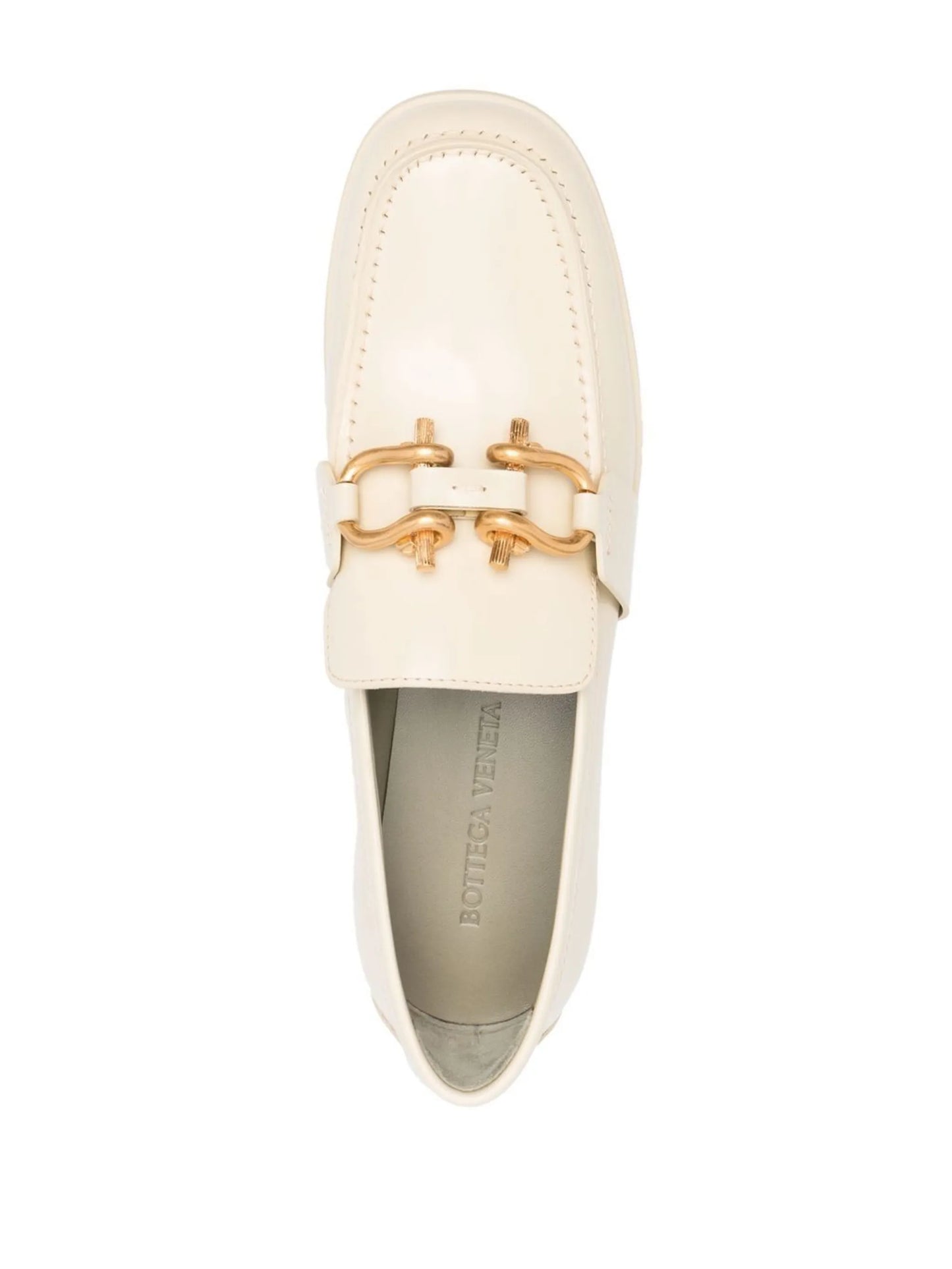 almond-toe leather loafers