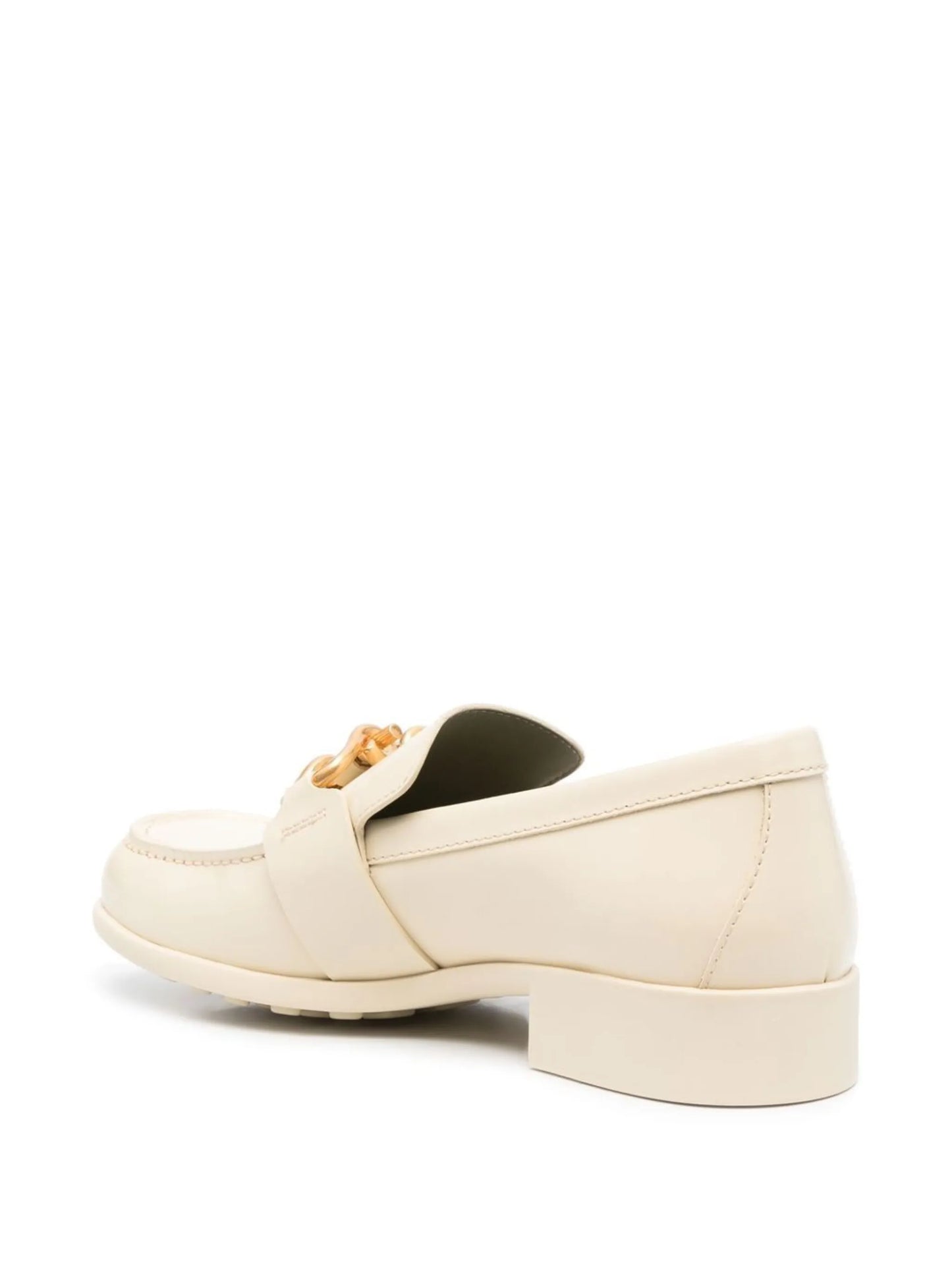 almond-toe leather loafers