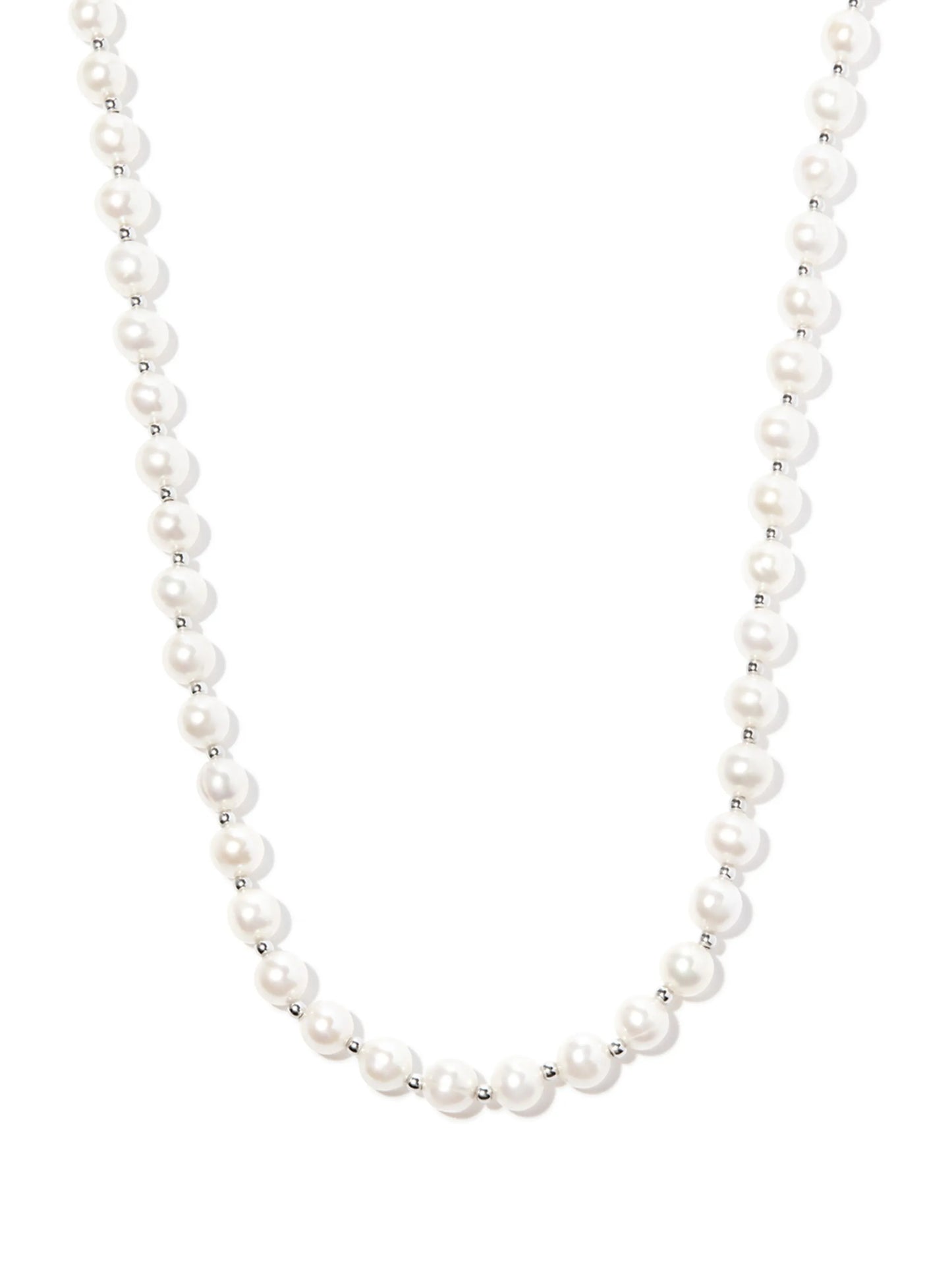 Classic pearl chain necklace