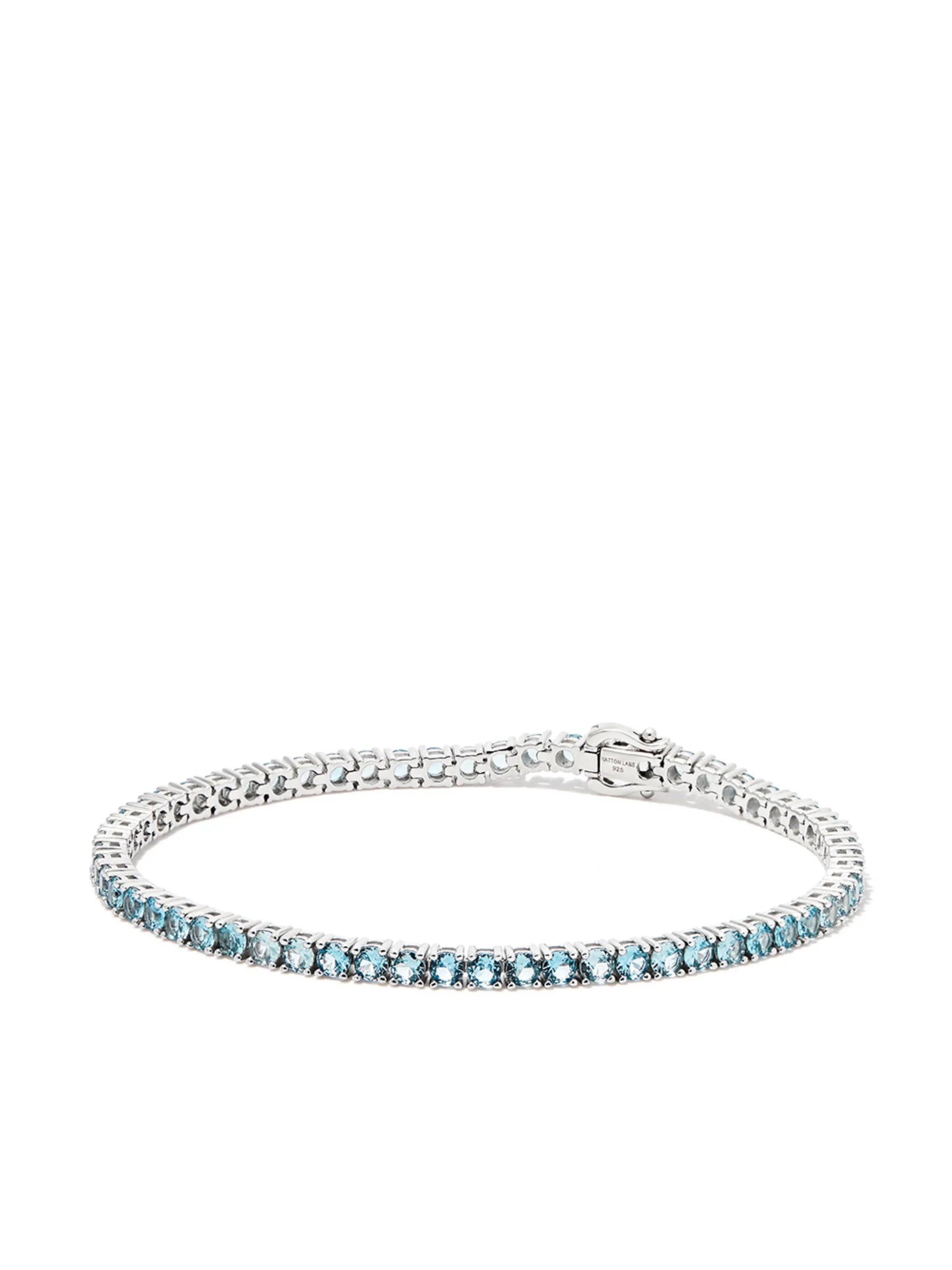 silver crystal-embellished tennis bracelet