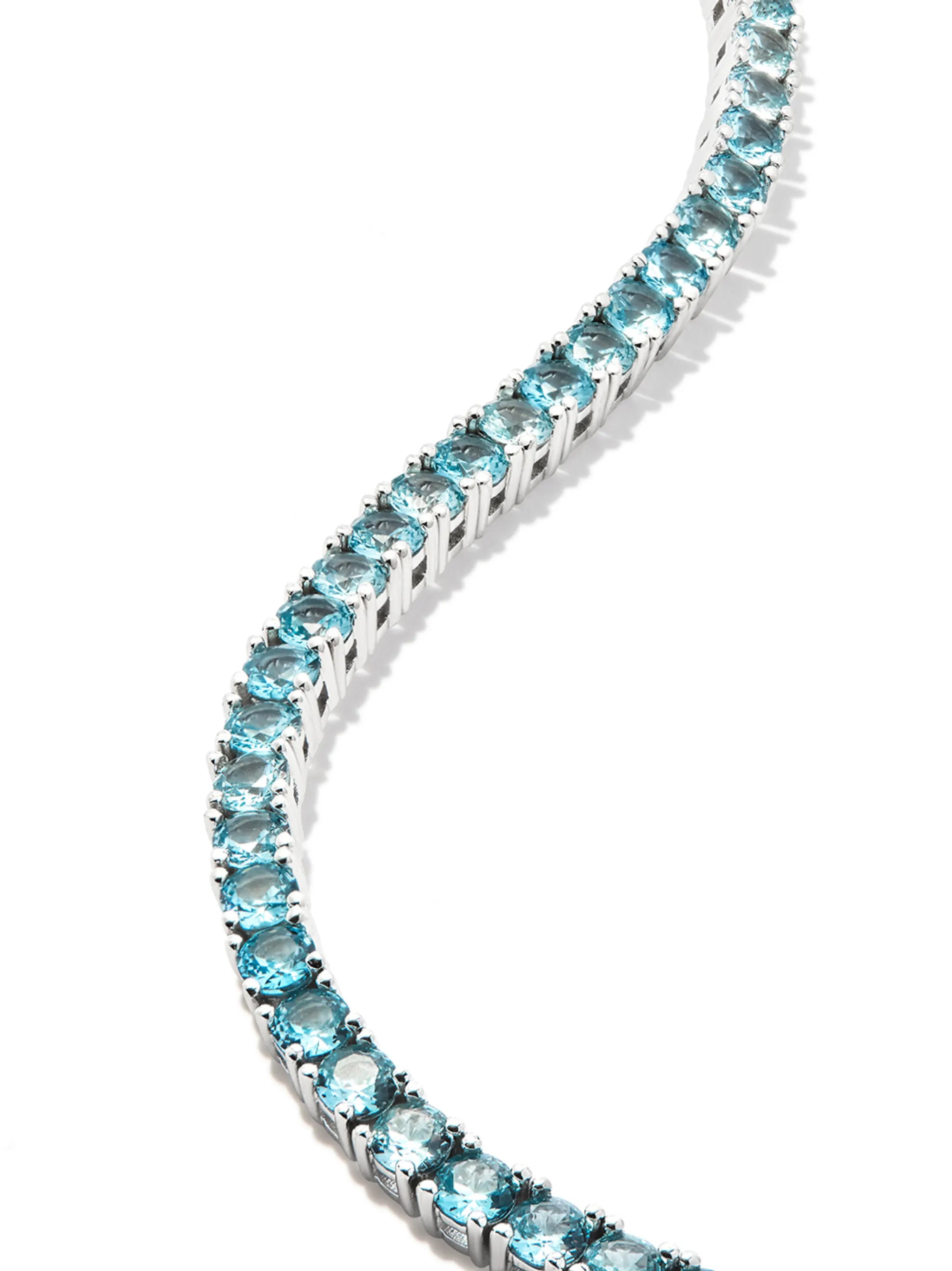 silver crystal-embellished tennis bracelet