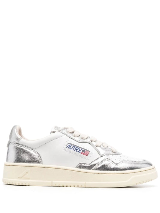 Medalist metallic-leather sneakers