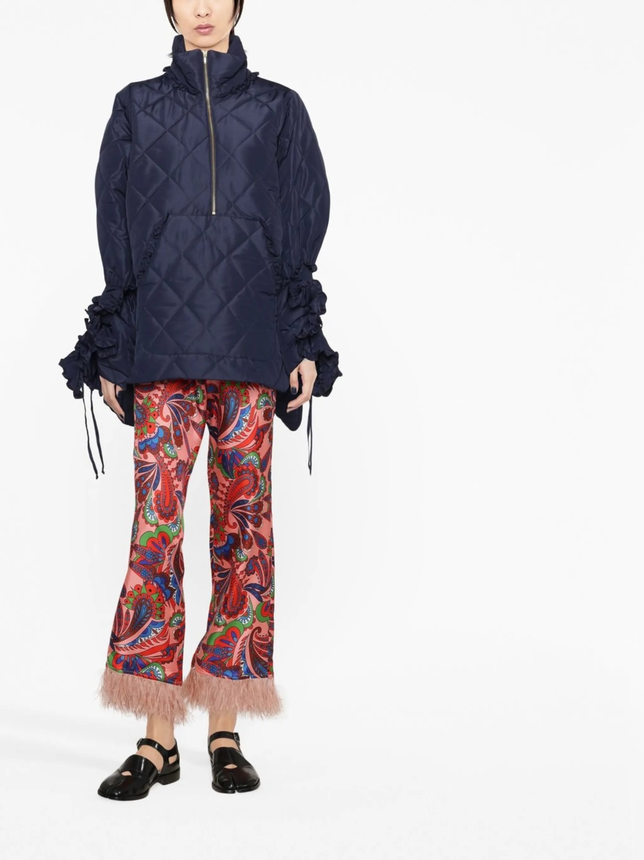 Helen removable-sleeve quilted jacket