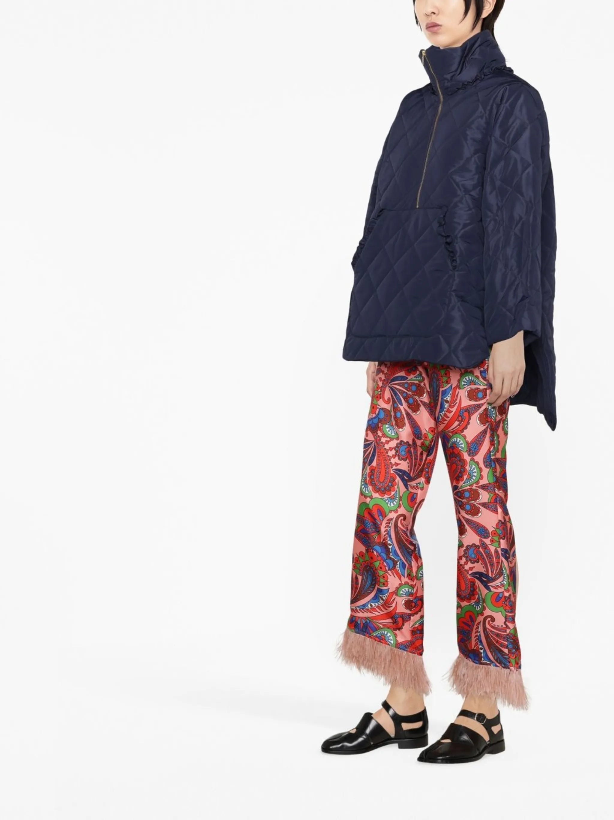 Helen removable-sleeve quilted jacket
