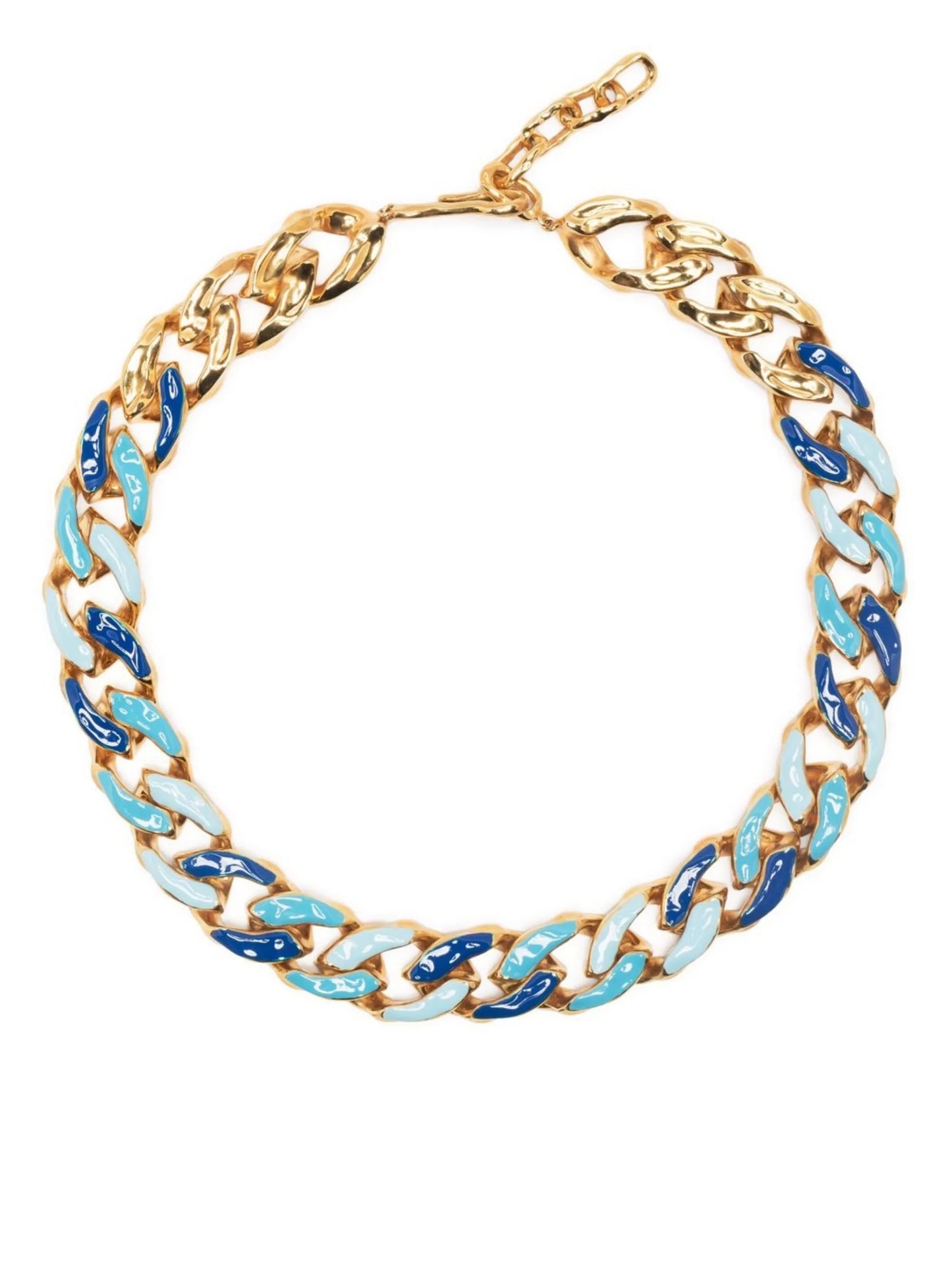 Wave chain-link necklace