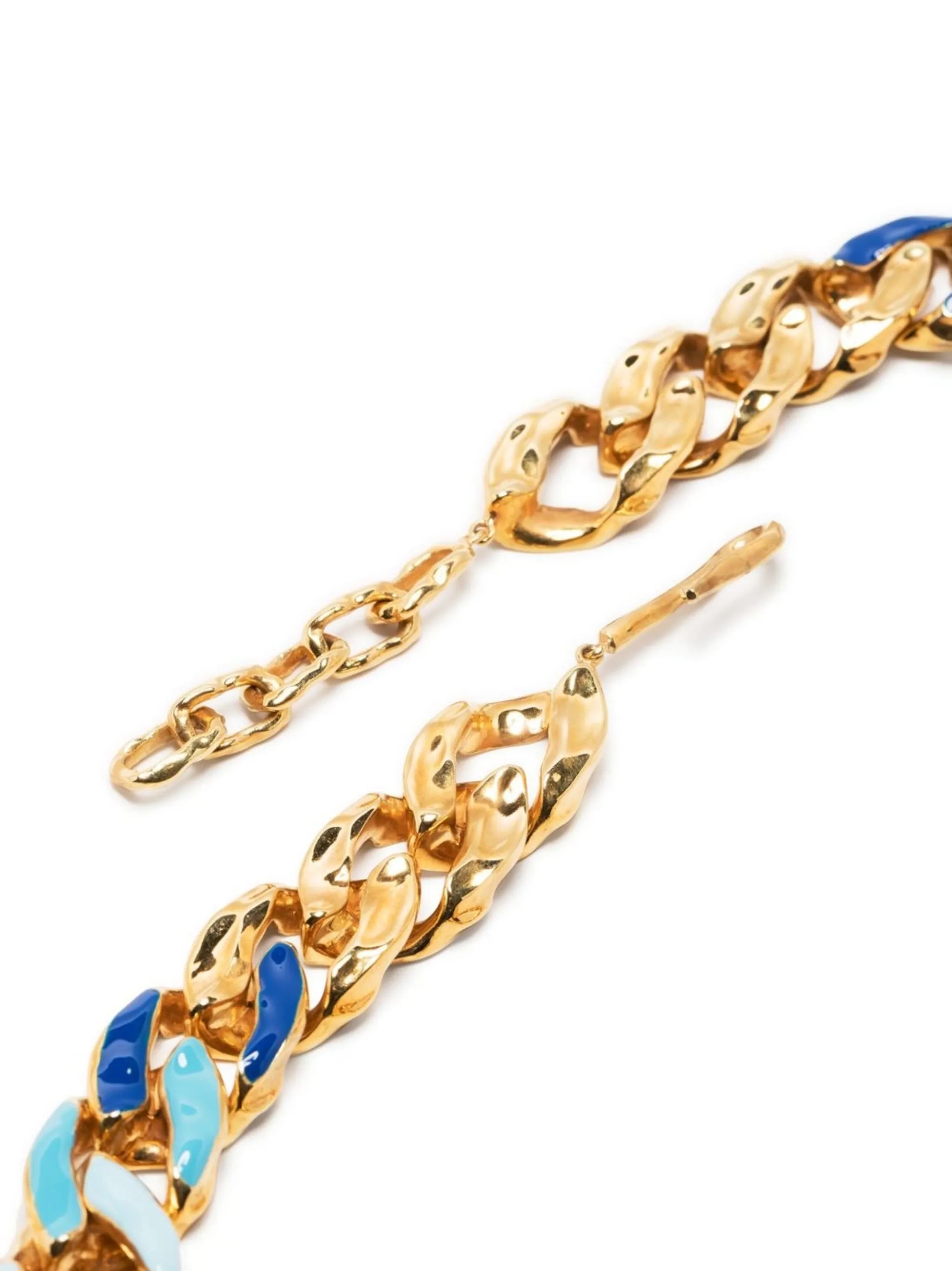 Wave chain-link necklace