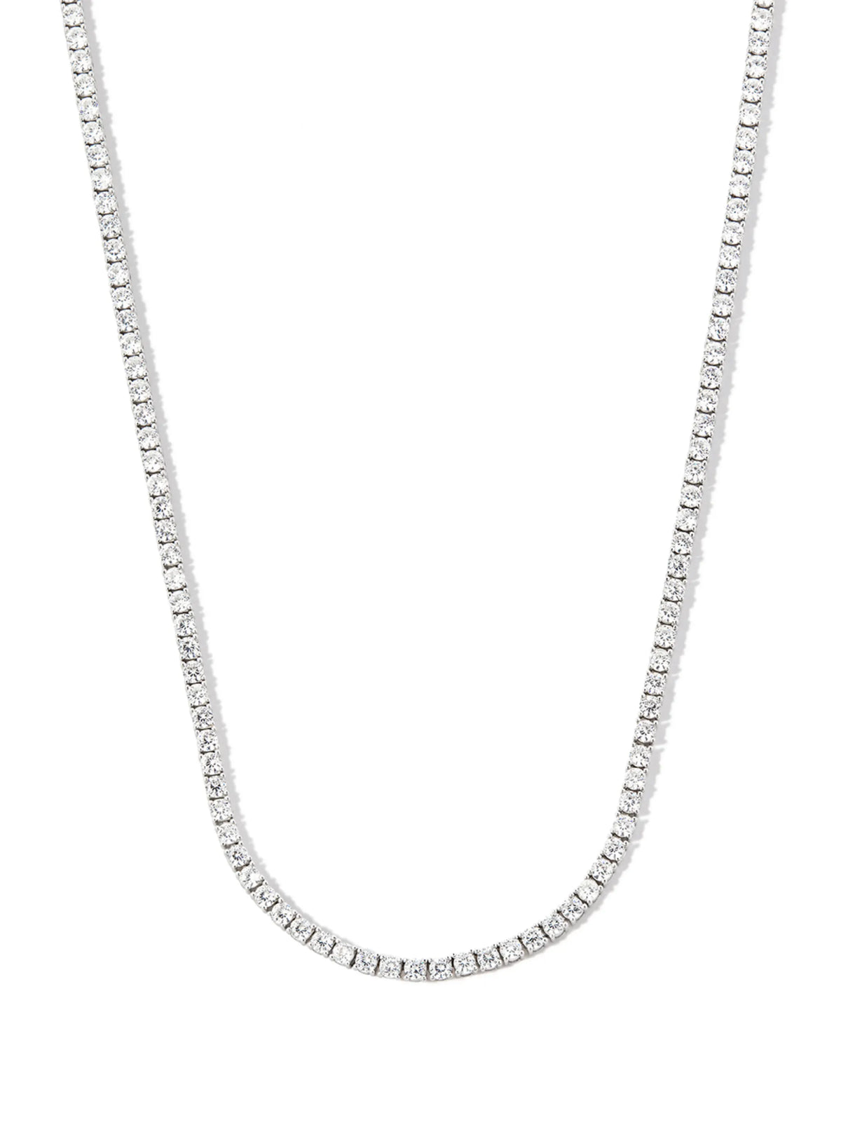 sterling silver crystal-embellished necklace