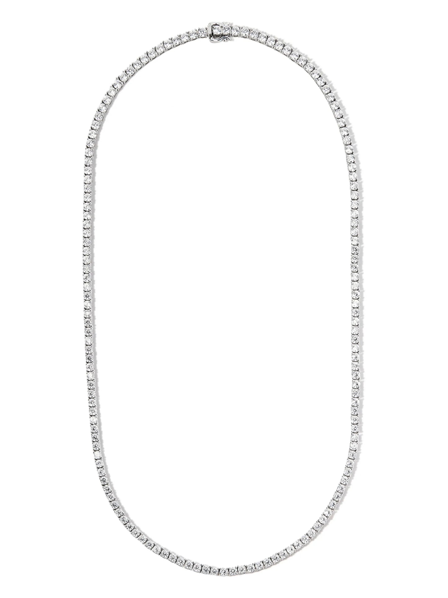 sterling silver crystal-embellished necklace