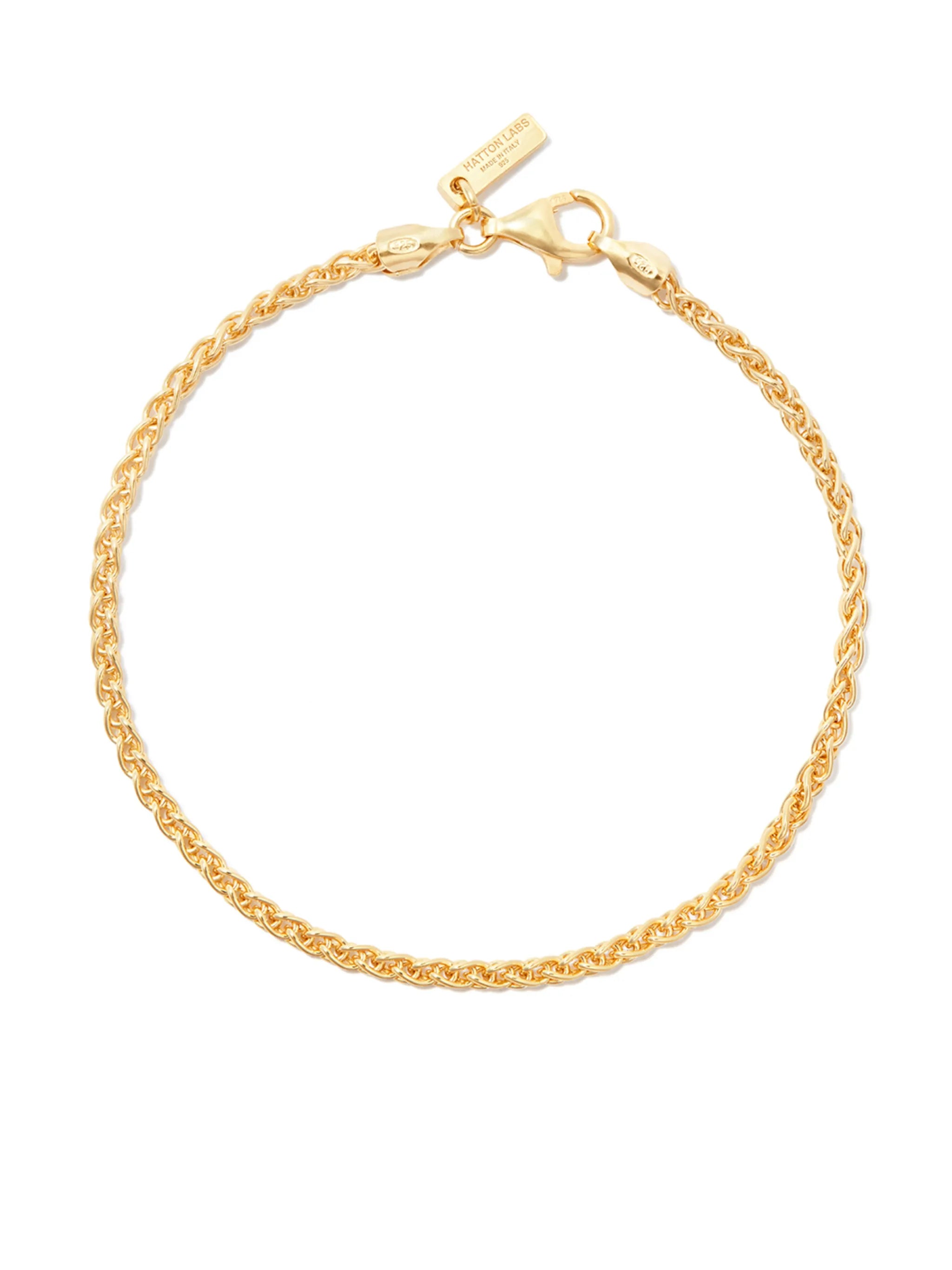 gold-plated rope chain bracelet