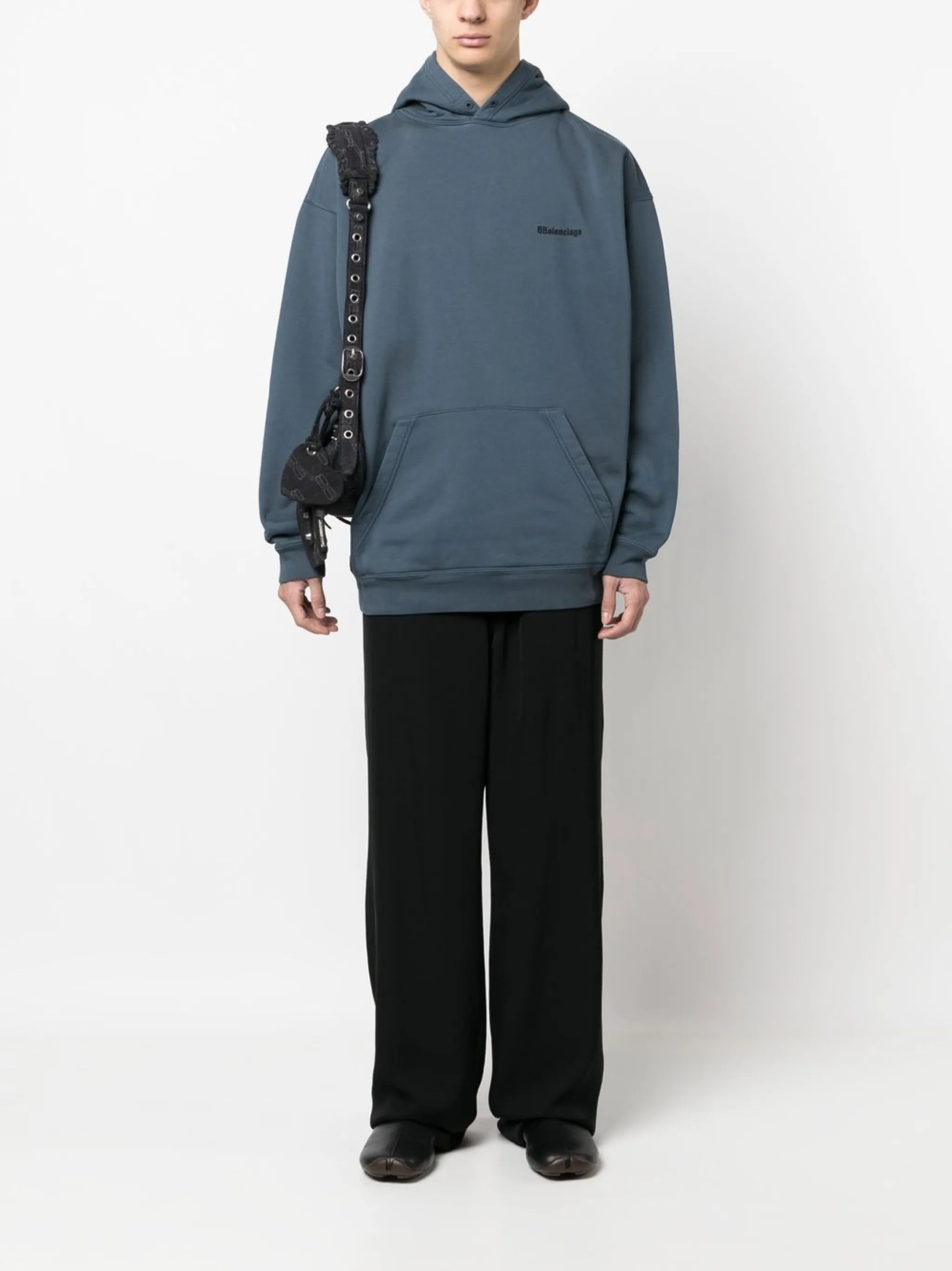logo-print cotton hoodie