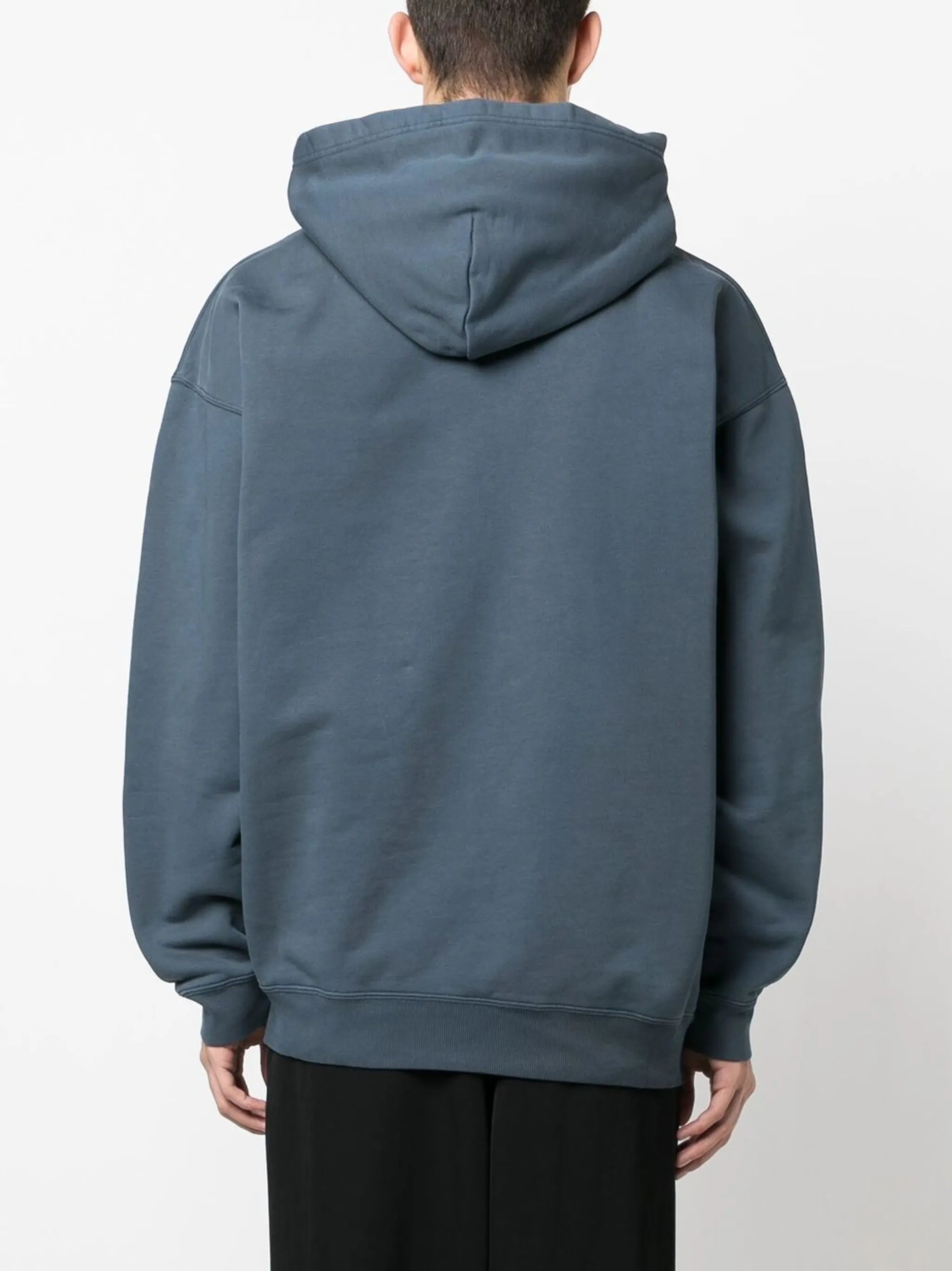 logo-print cotton hoodie