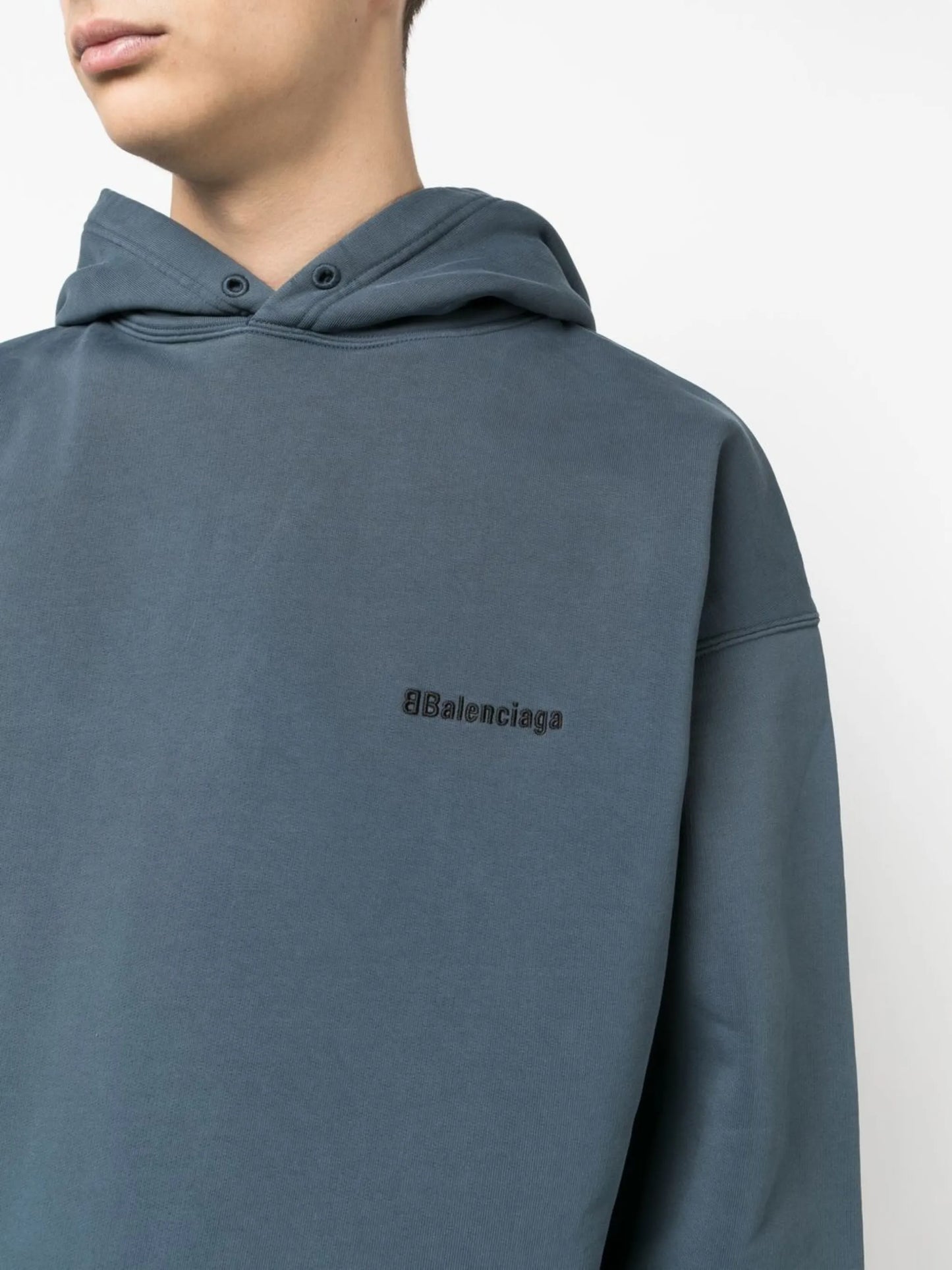 logo-print cotton hoodie