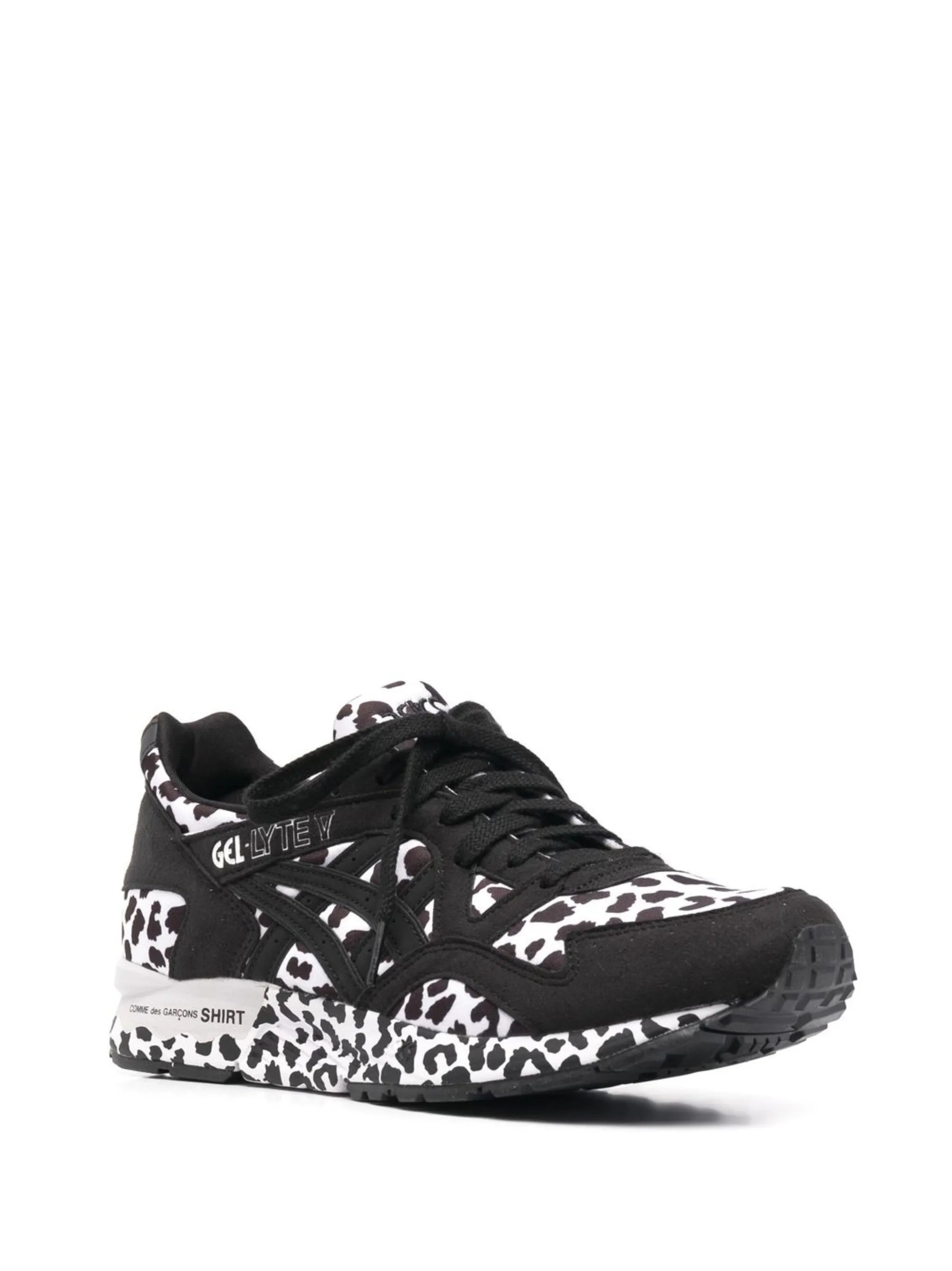 leopard-print lace-up sneakers