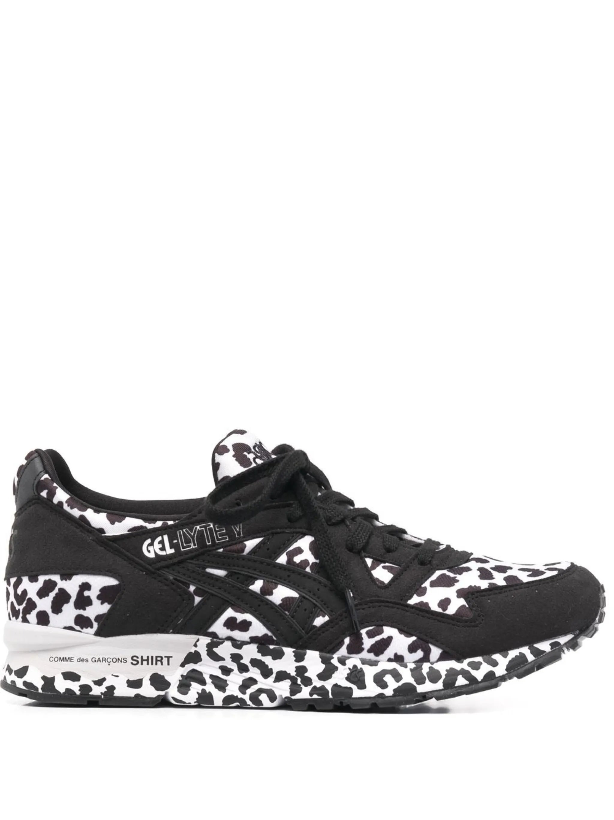 leopard-print lace-up sneakers