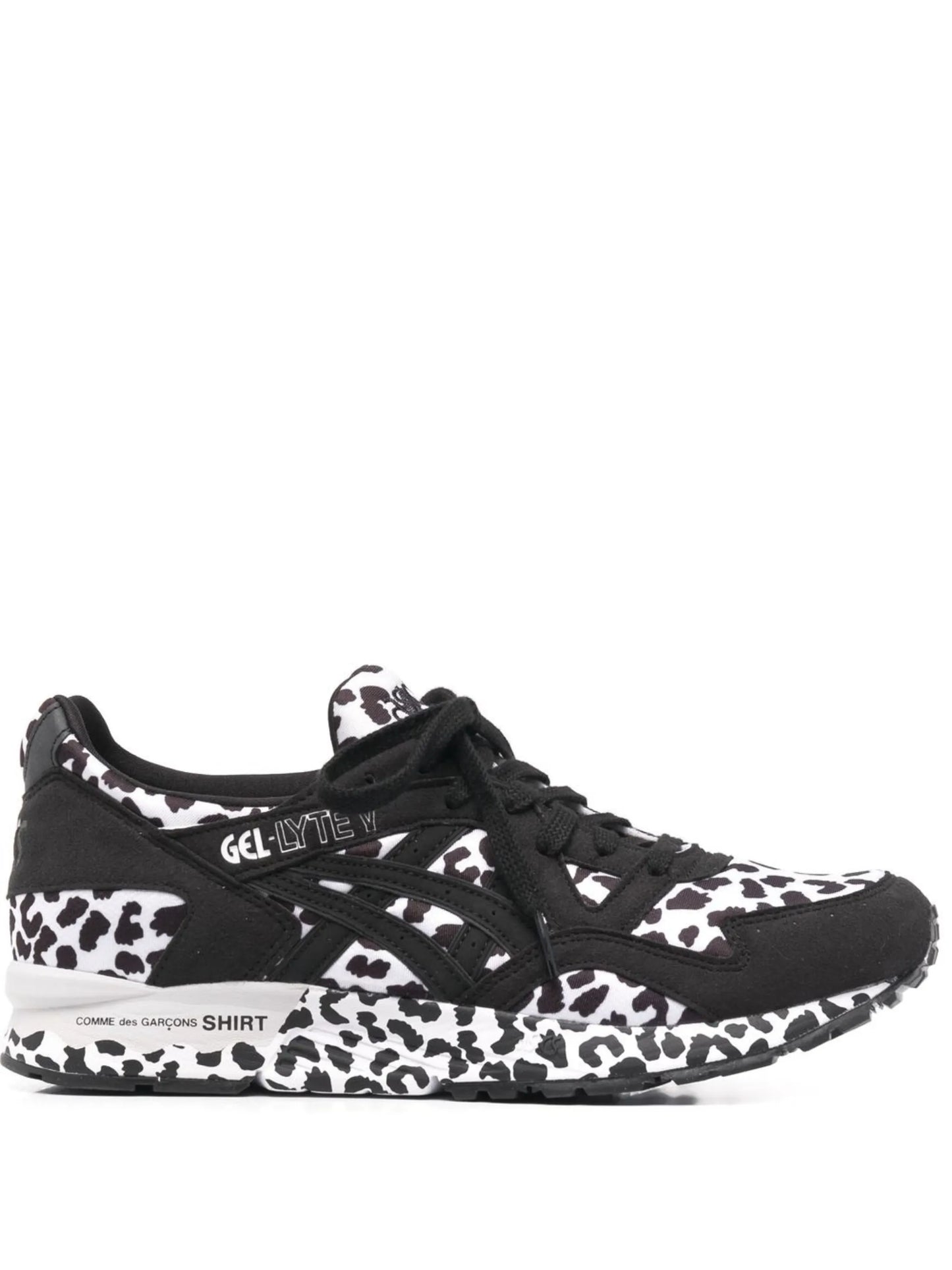 leopard-print lace-up sneakers
