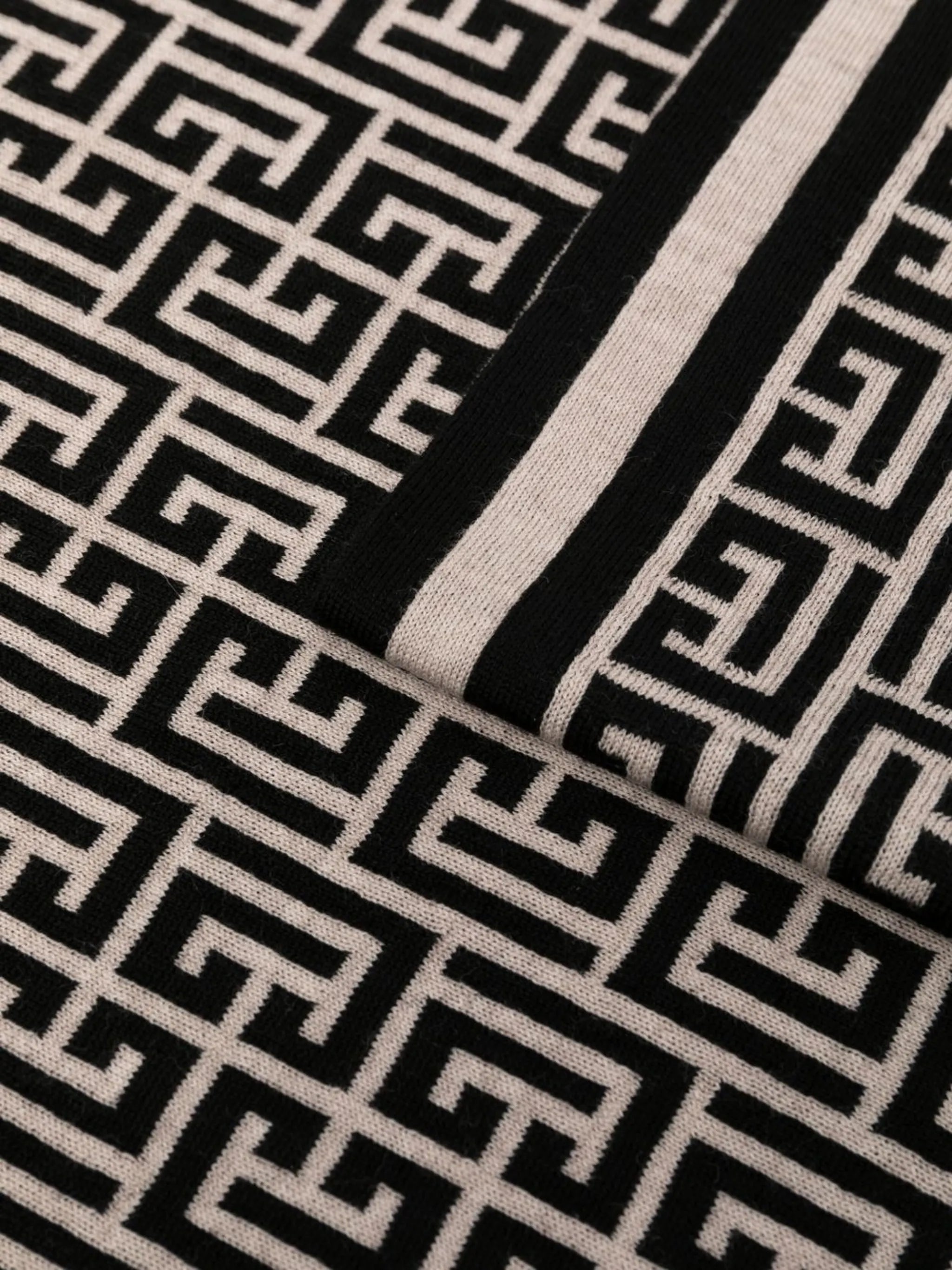 monogram-motif merino scarf