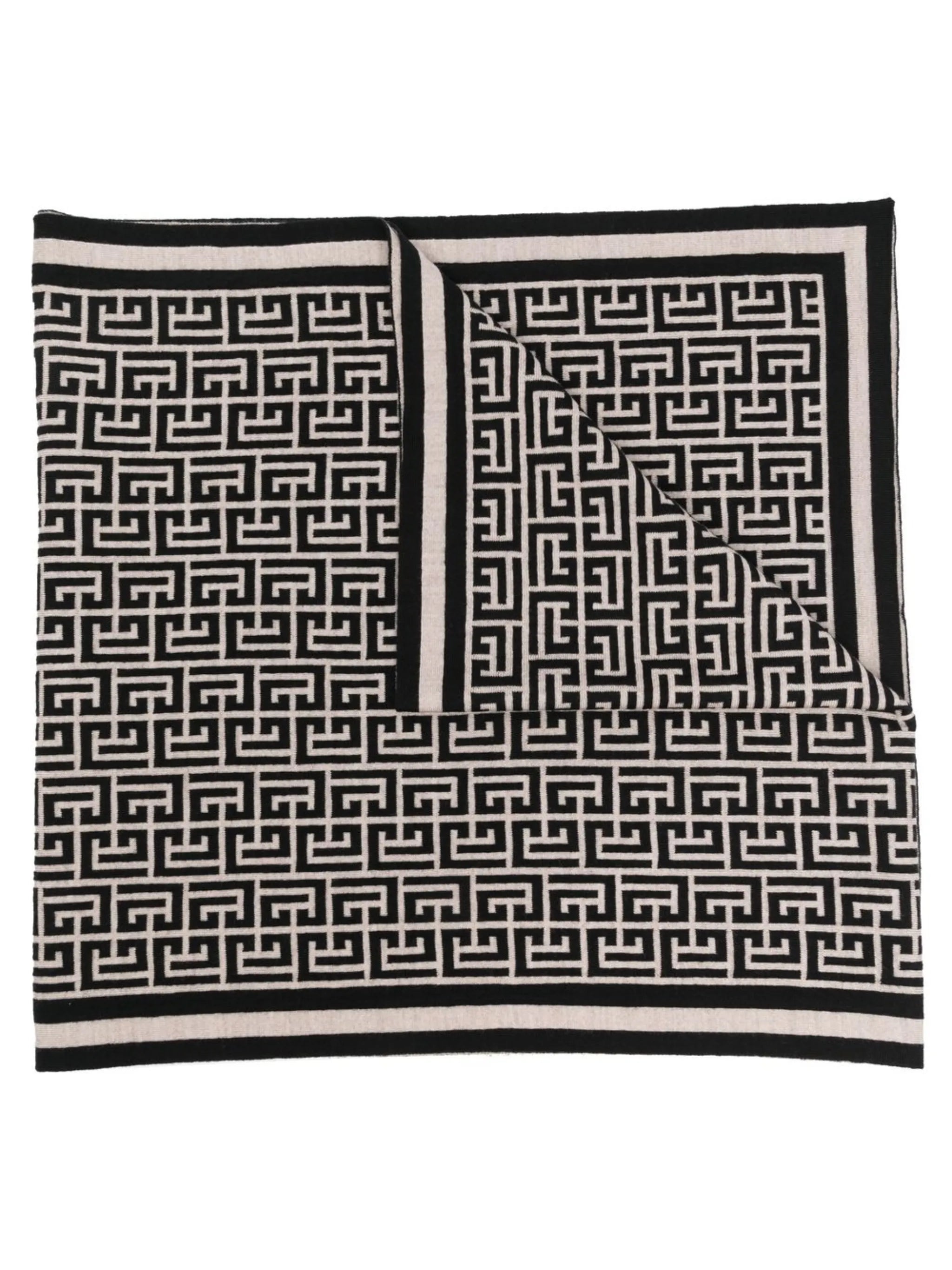 monogram-motif merino scarf